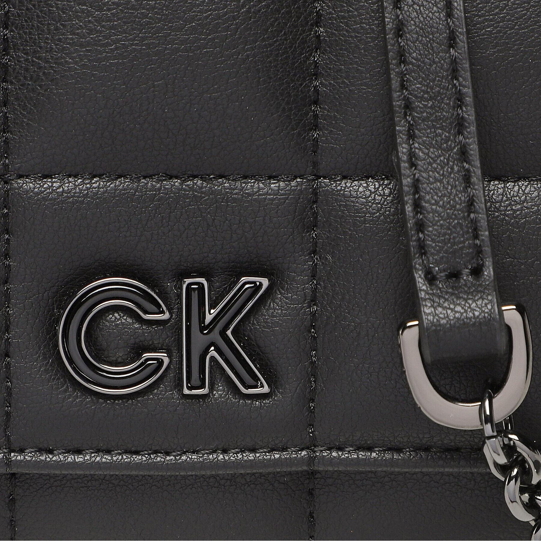 Calvin Klein Geantă Re-Lock Quilt Trifold Md W/Strap K60K610476 Negru - Pled.ro