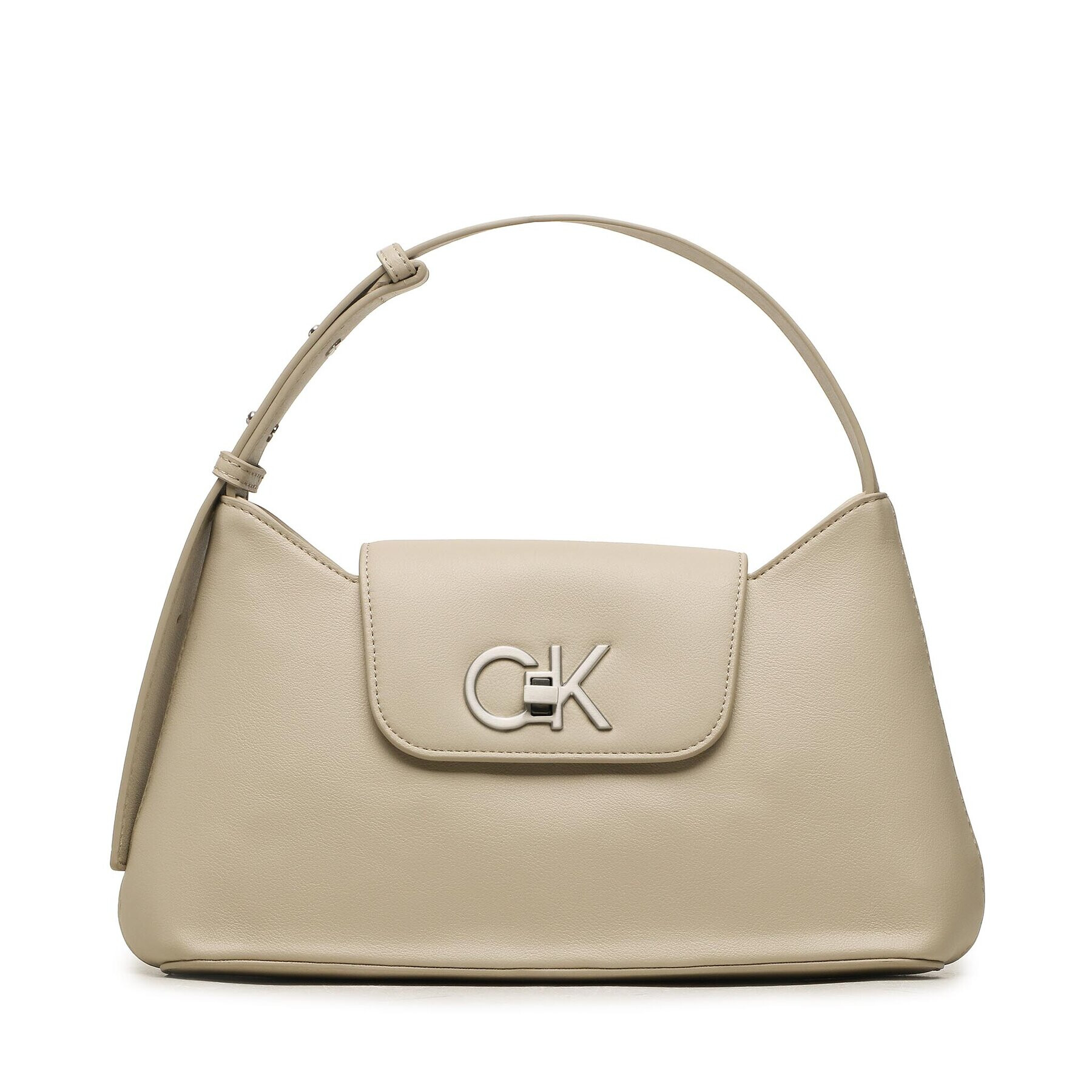 Calvin Klein Geantă Re-Lock Shoulder Bag Md K60K610769 Bej - Pled.ro