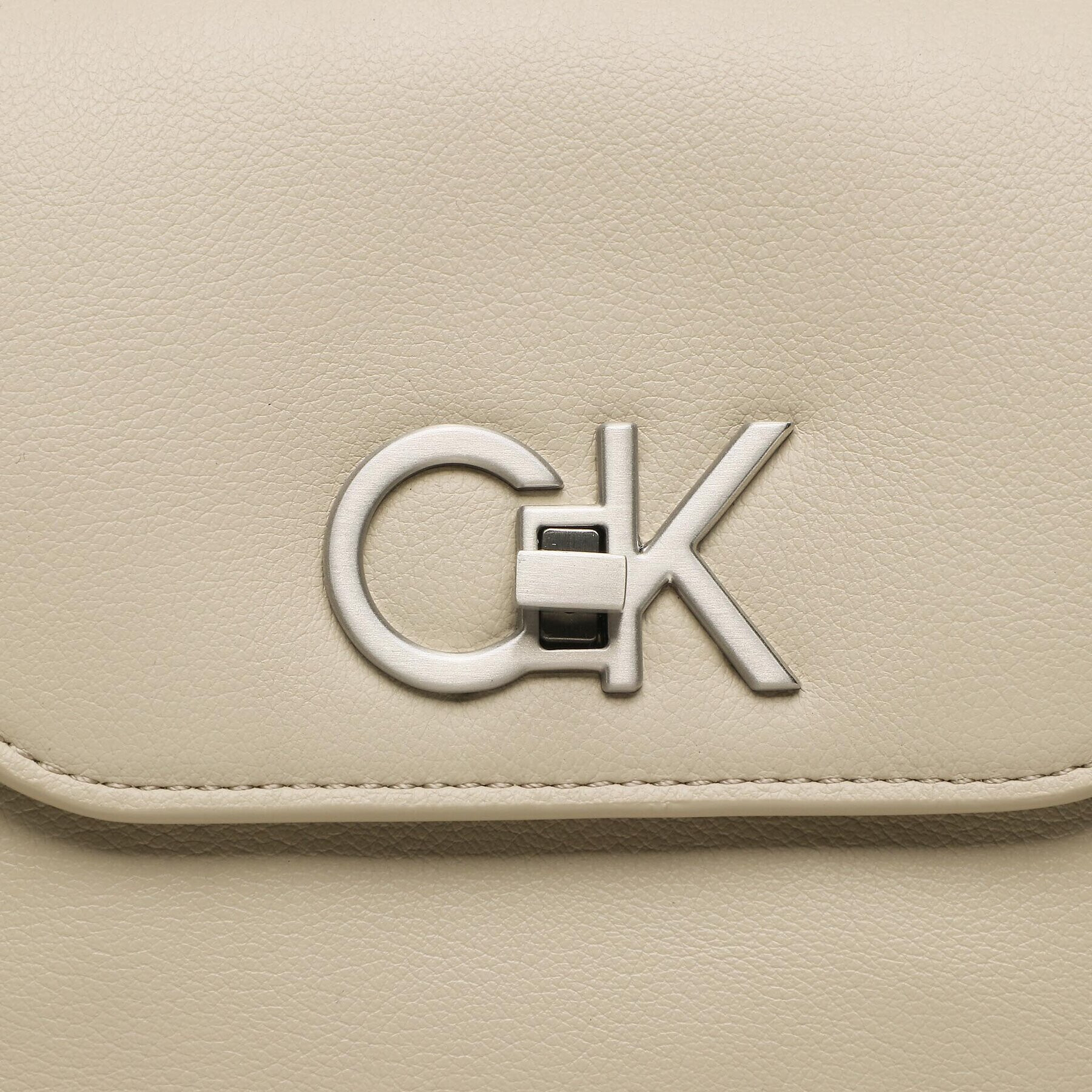 Calvin Klein Geantă Re-Lock Shoulder Bag Md K60K610769 Bej - Pled.ro