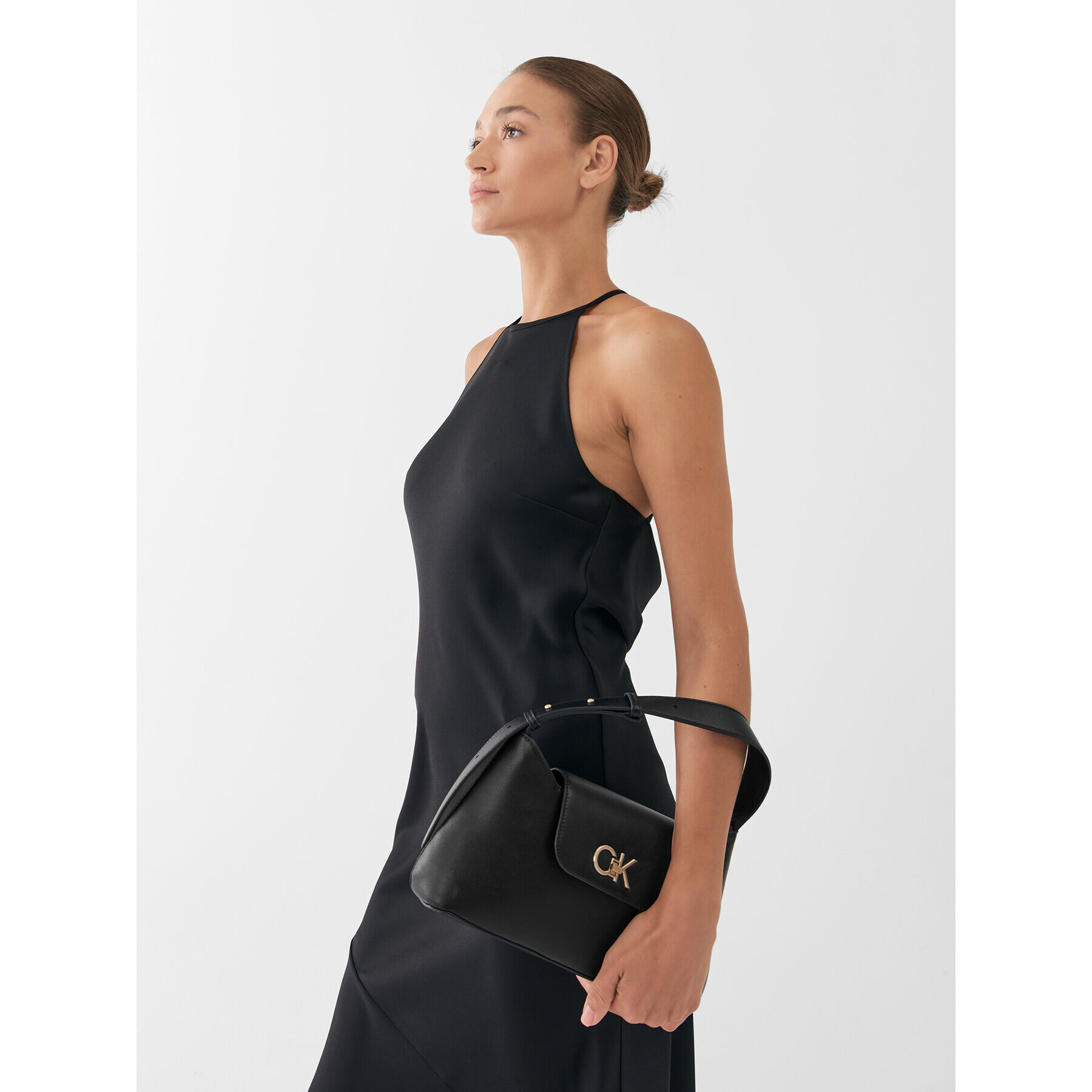 Calvin Klein Geantă Re-Lock Shoulder Bag Md K60K610769 Negru - Pled.ro