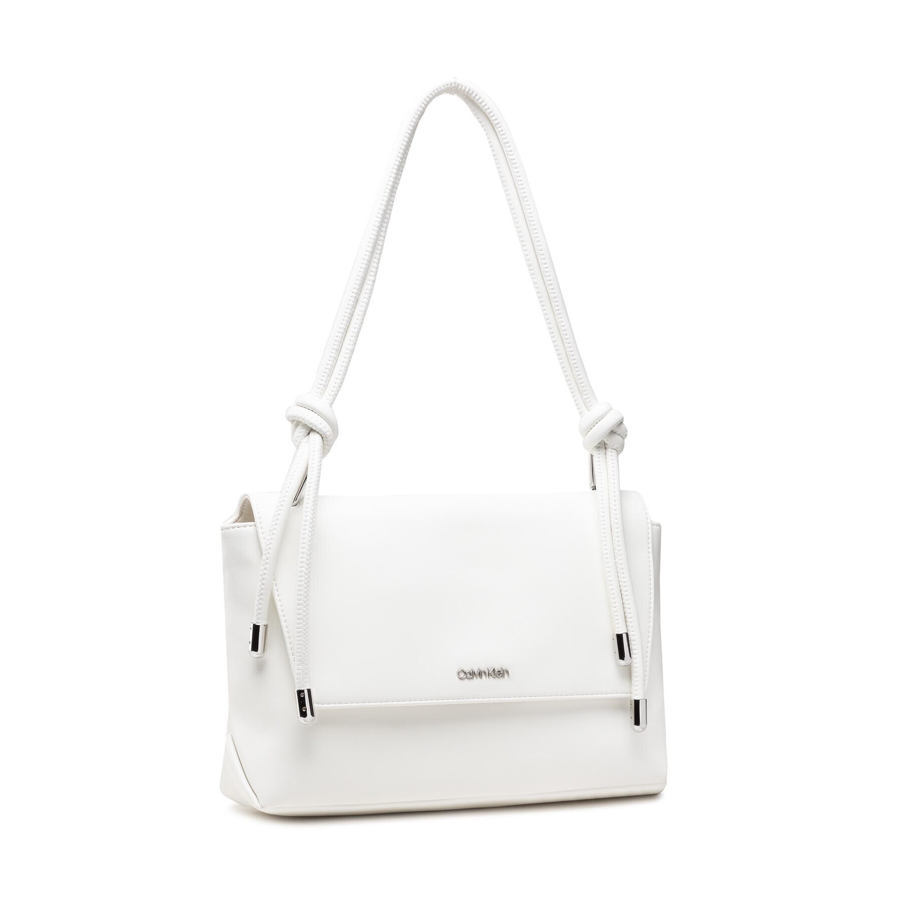 Calvin Klein Geantă Roped Shoulder Bag K60K609004 Alb - Pled.ro