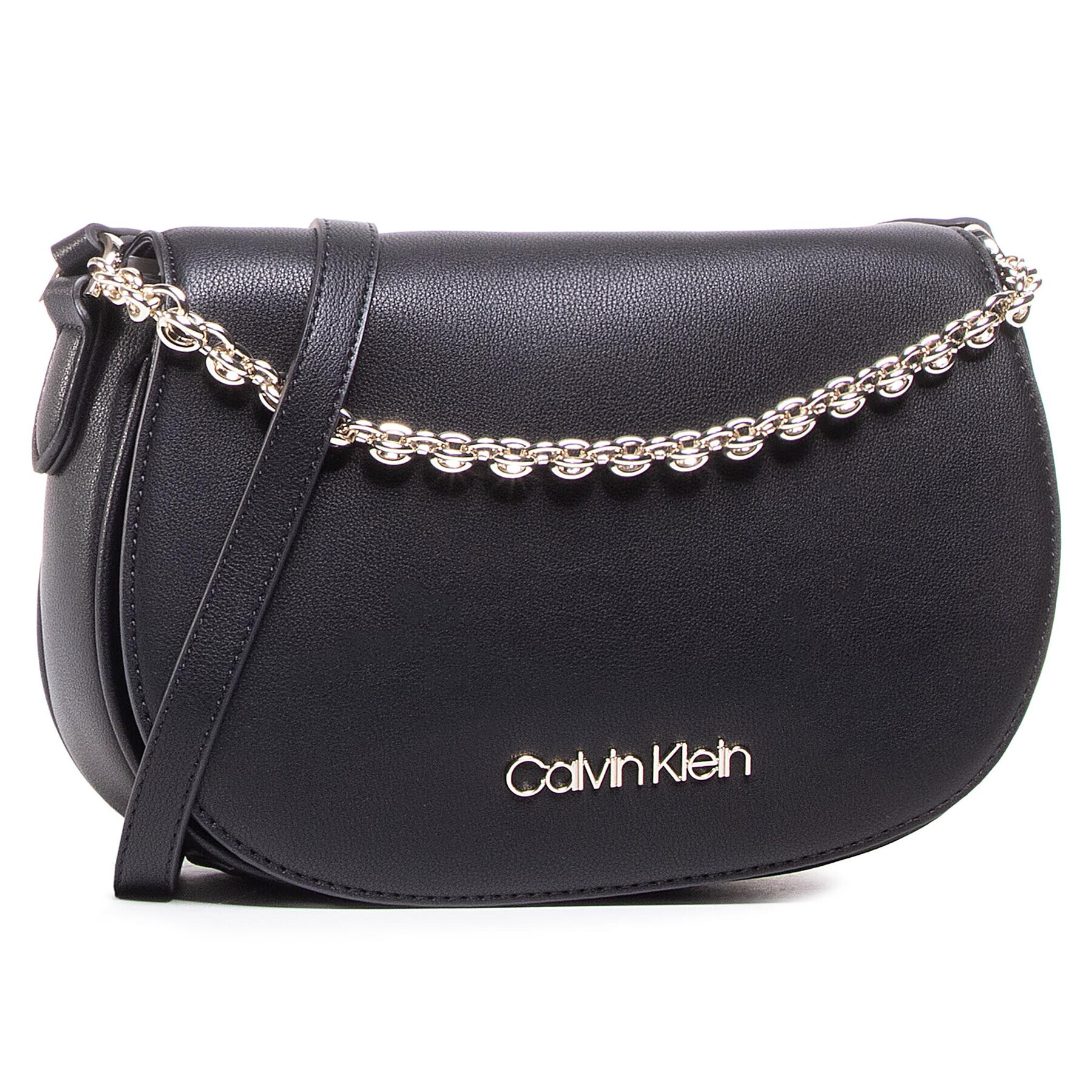 Calvin Klein Geantă Saddle Bag W/Chain K60K607430 Negru - Pled.ro