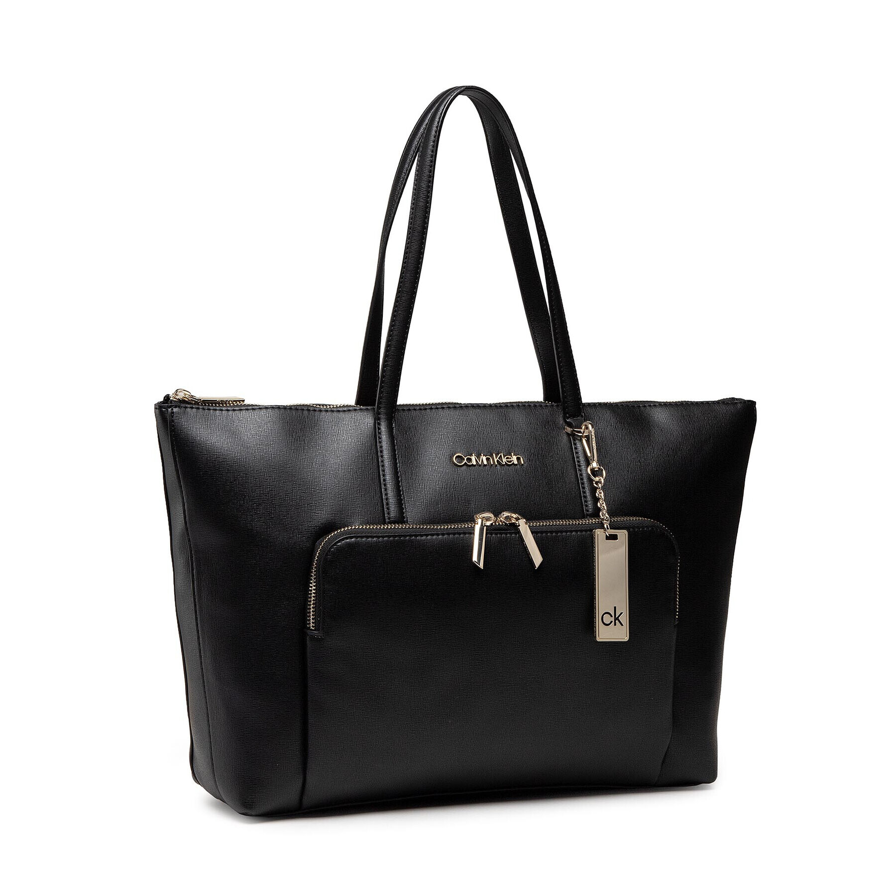 Calvin Klein Geantă Shopper Lg Saffiano K60K608554 Negru - Pled.ro