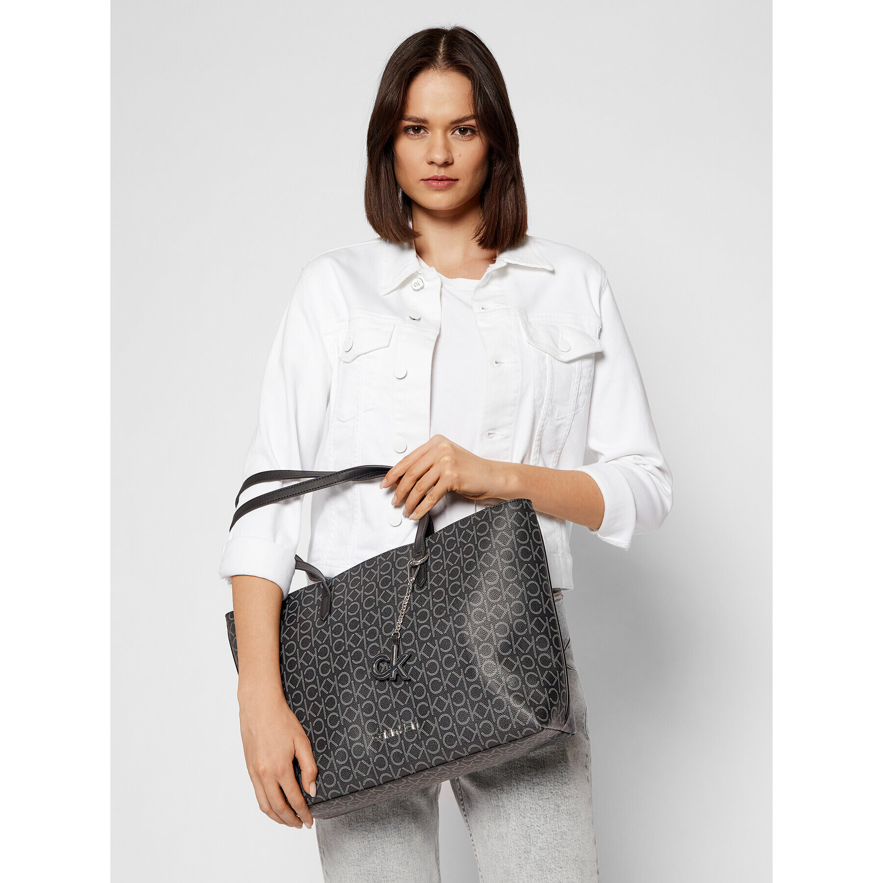 Calvin Klein Geantă Shopper Md K60K607427 Negru - Pled.ro