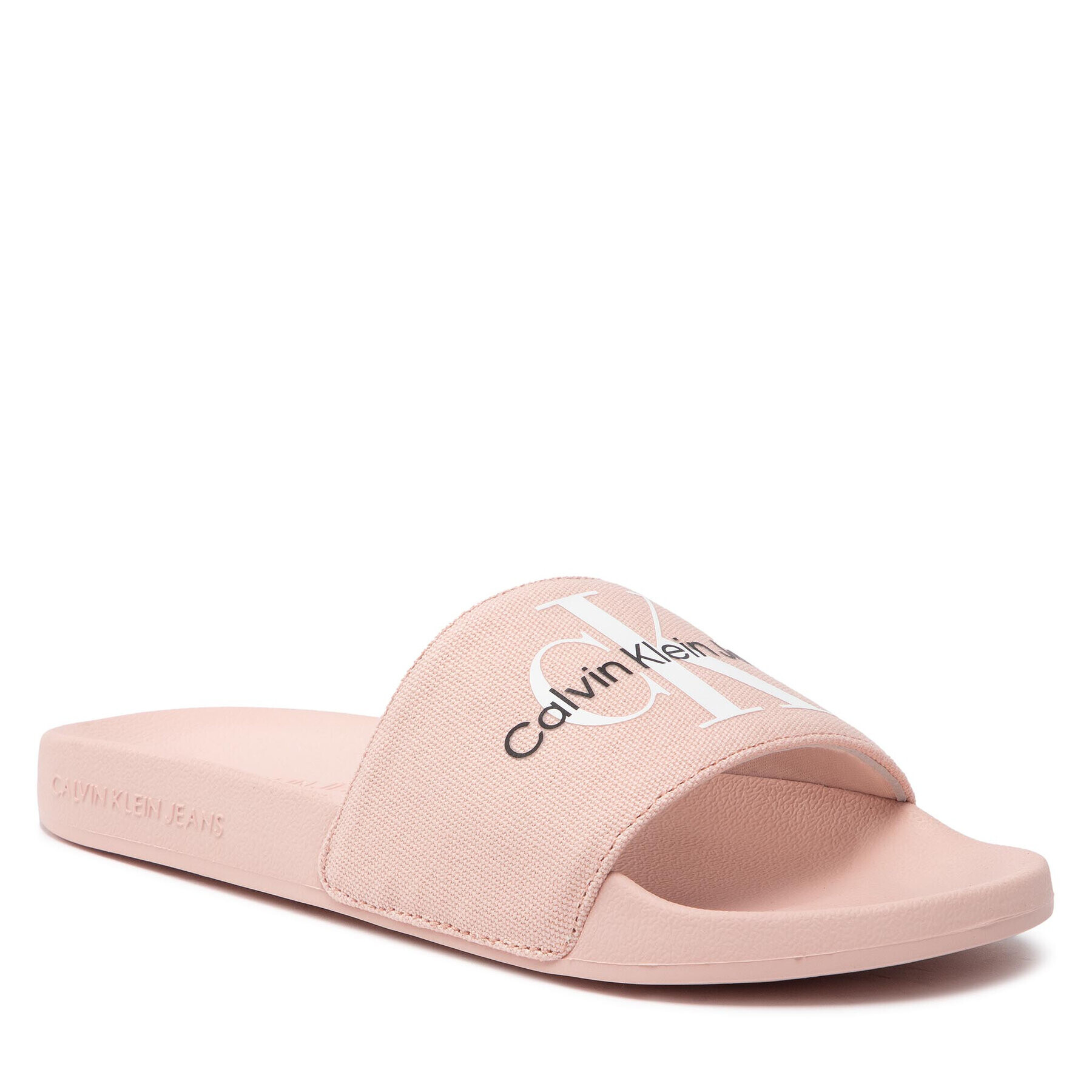 Calvin Klein Jeans Șlapi Slide Monogram Co YW0YW00103 Roz - Pled.ro