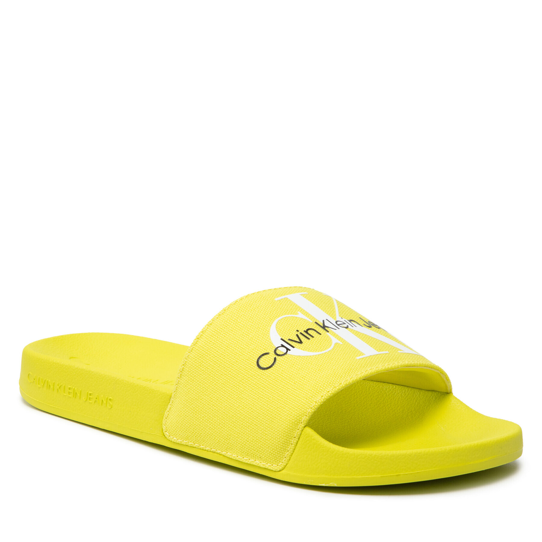 Calvin Klein Jeans Șlapi Slide Monogram Co YW0YW00103 Verde - Pled.ro