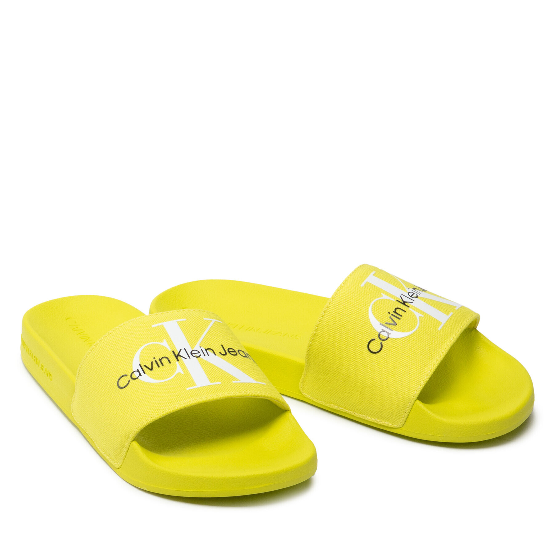 Calvin Klein Jeans Șlapi Slide Monogram Co YW0YW00103 Verde - Pled.ro