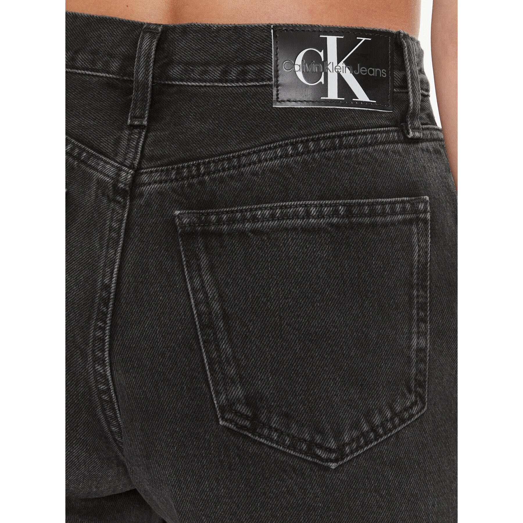 Calvin Klein Jeans Blugi Authentic J20J222442 Negru Slim Fit - Pled.ro