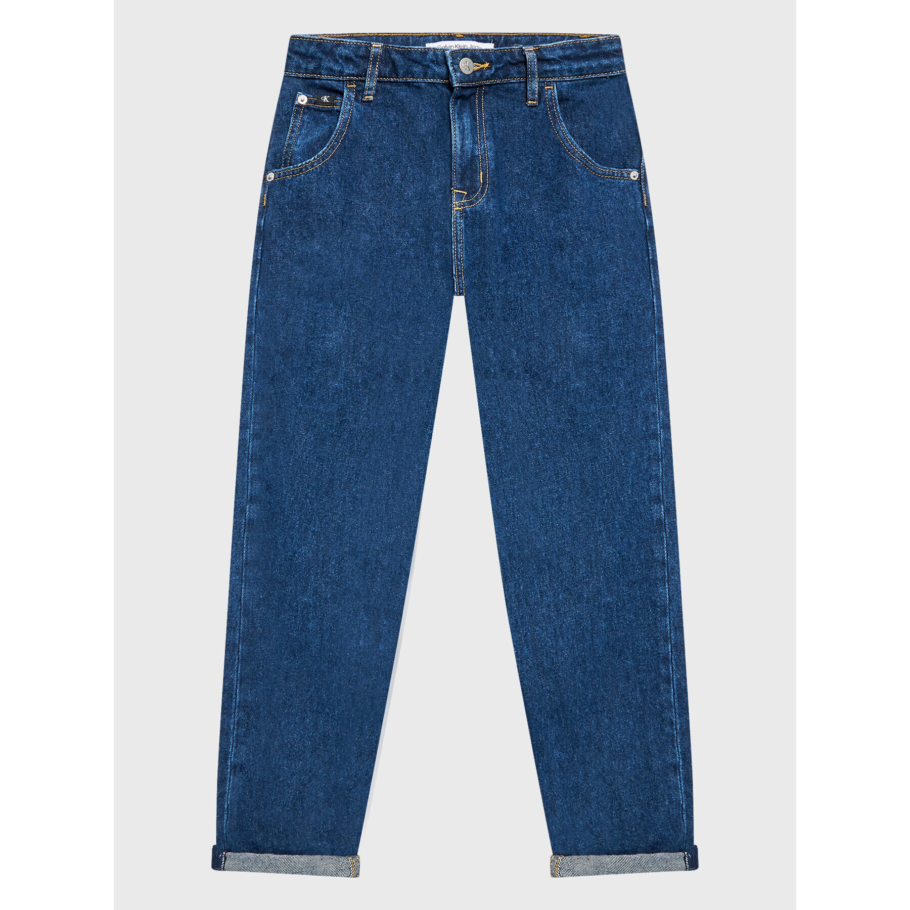 Calvin Klein Jeans Blugi Barrel IG0IG01691 Bleumarin Relaxed Fit - Pled.ro