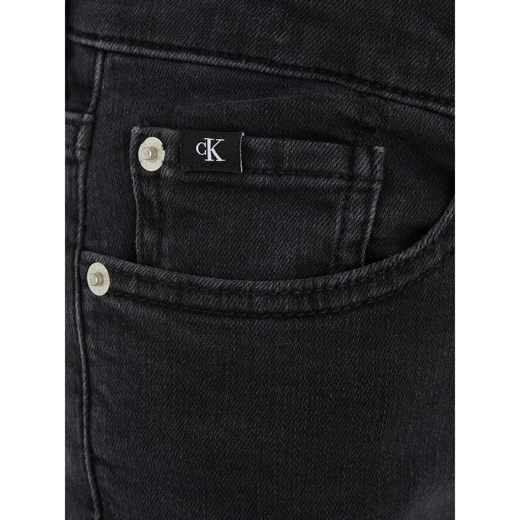 Calvin Klein Jeans Blugi Essential IB0IB01715 Negru Slim Fit - Pled.ro