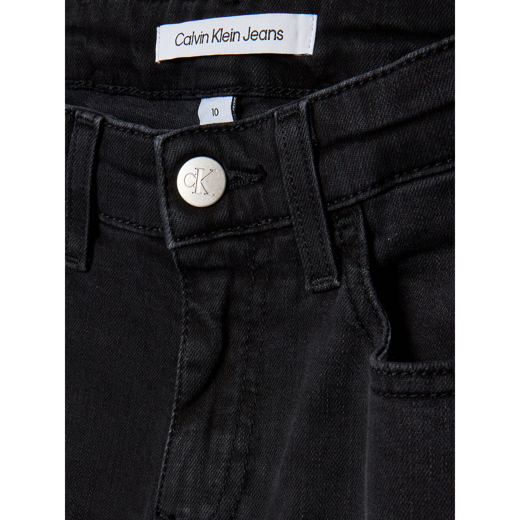 Calvin Klein Jeans Blugi Essential IB0IB01715 Negru Slim Fit - Pled.ro