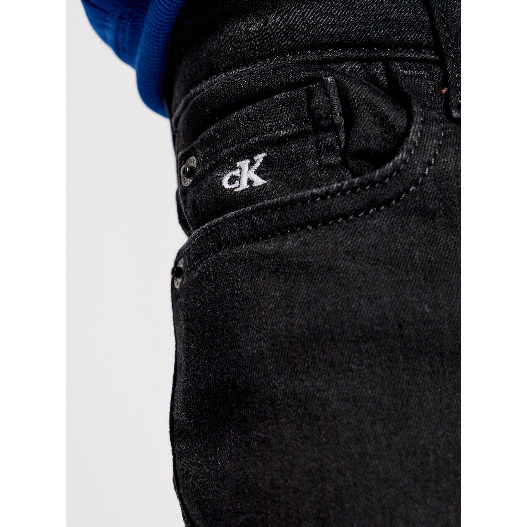 Calvin Klein Jeans Blugi IB0IB00766 Negru Slim Fit - Pled.ro