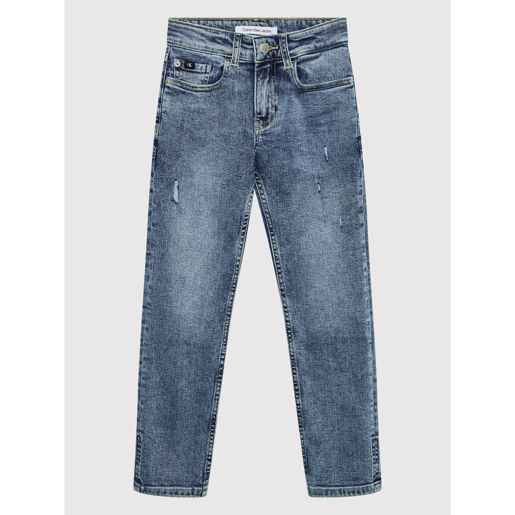 Calvin Klein Jeans Blugi IB0IB01075 Albastru Regular Fit - Pled.ro