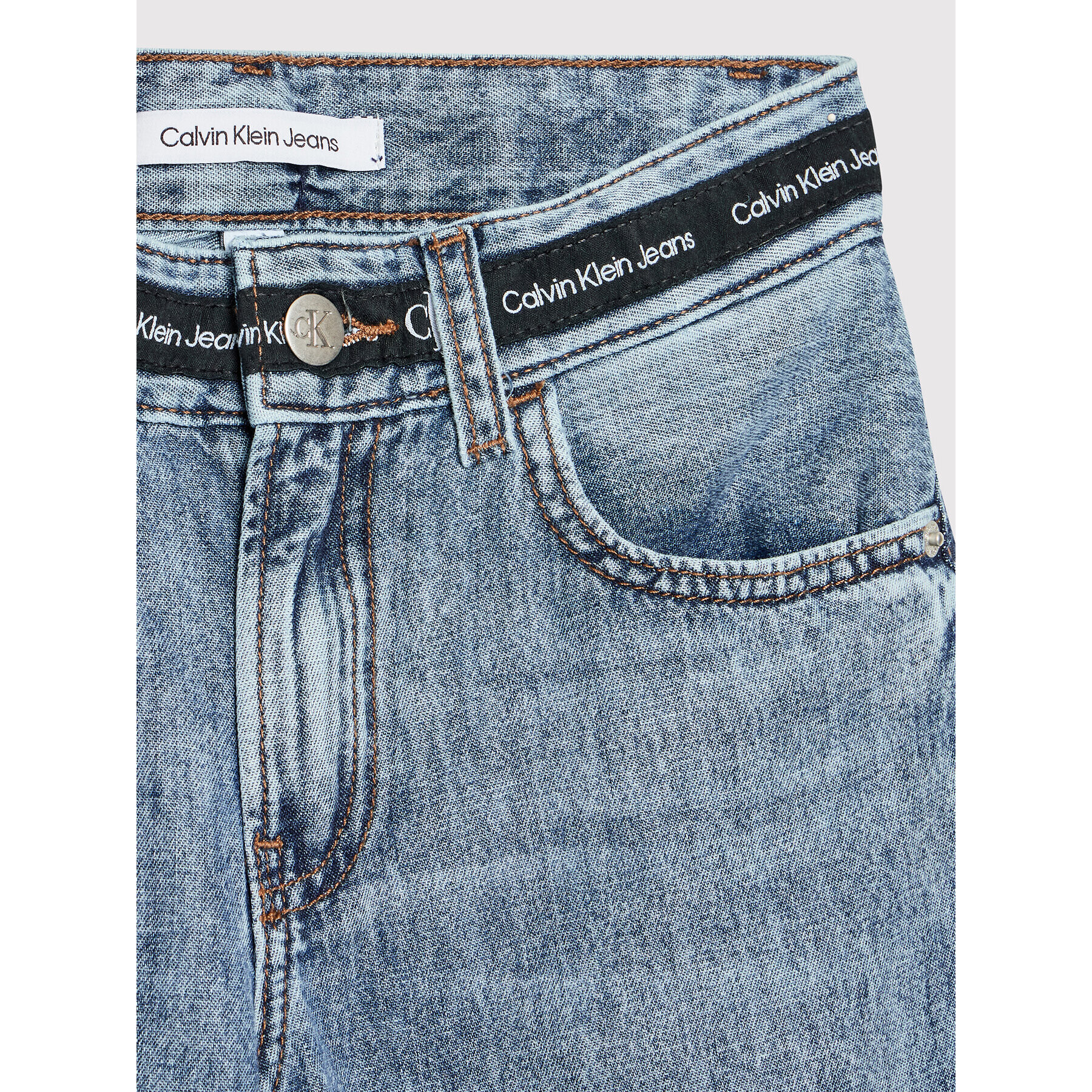 Calvin Klein Jeans Blugi IB0IB01200 Albastru Regular Fit - Pled.ro