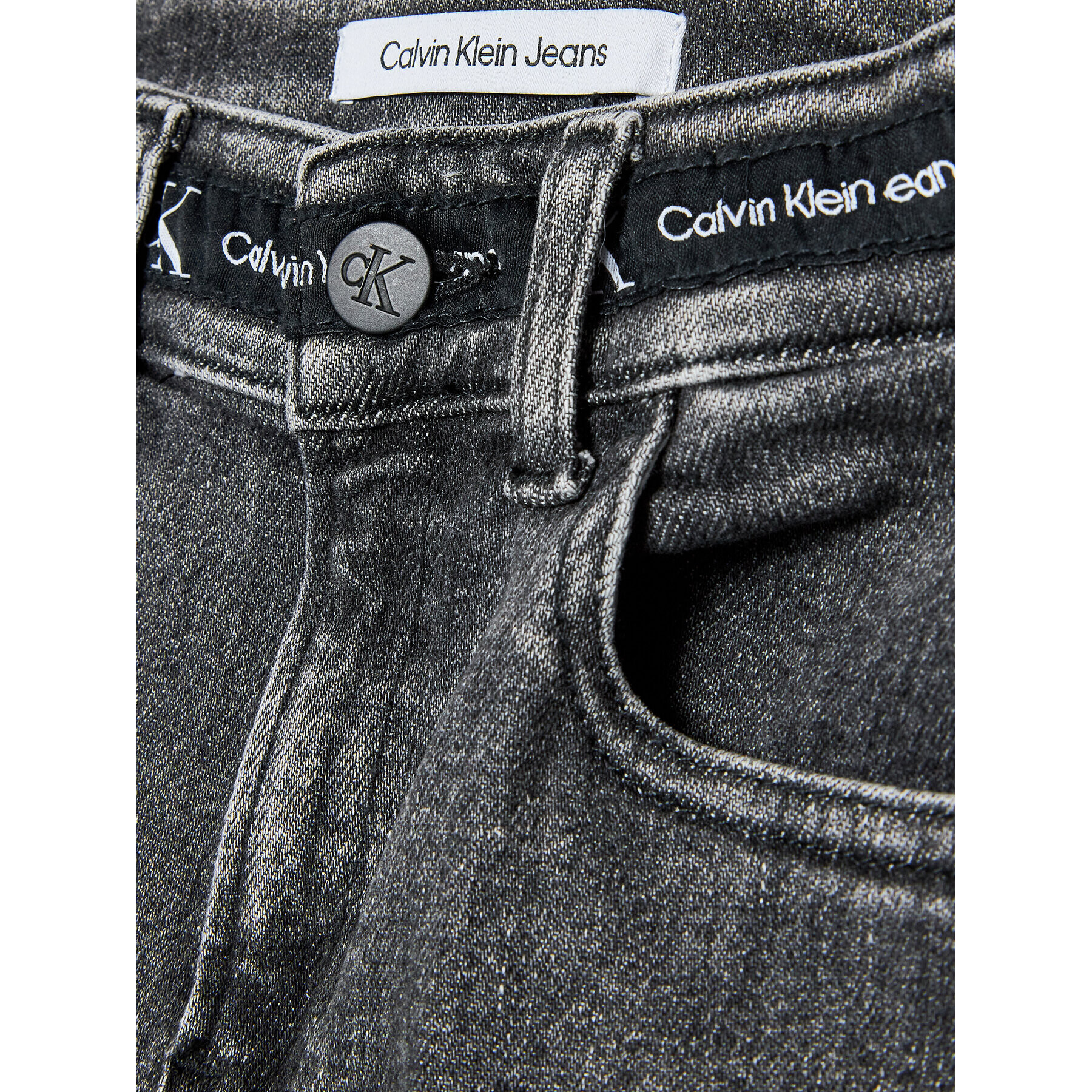 Calvin Klein Jeans Blugi IB0IB01474 Negru Regular Fit - Pled.ro