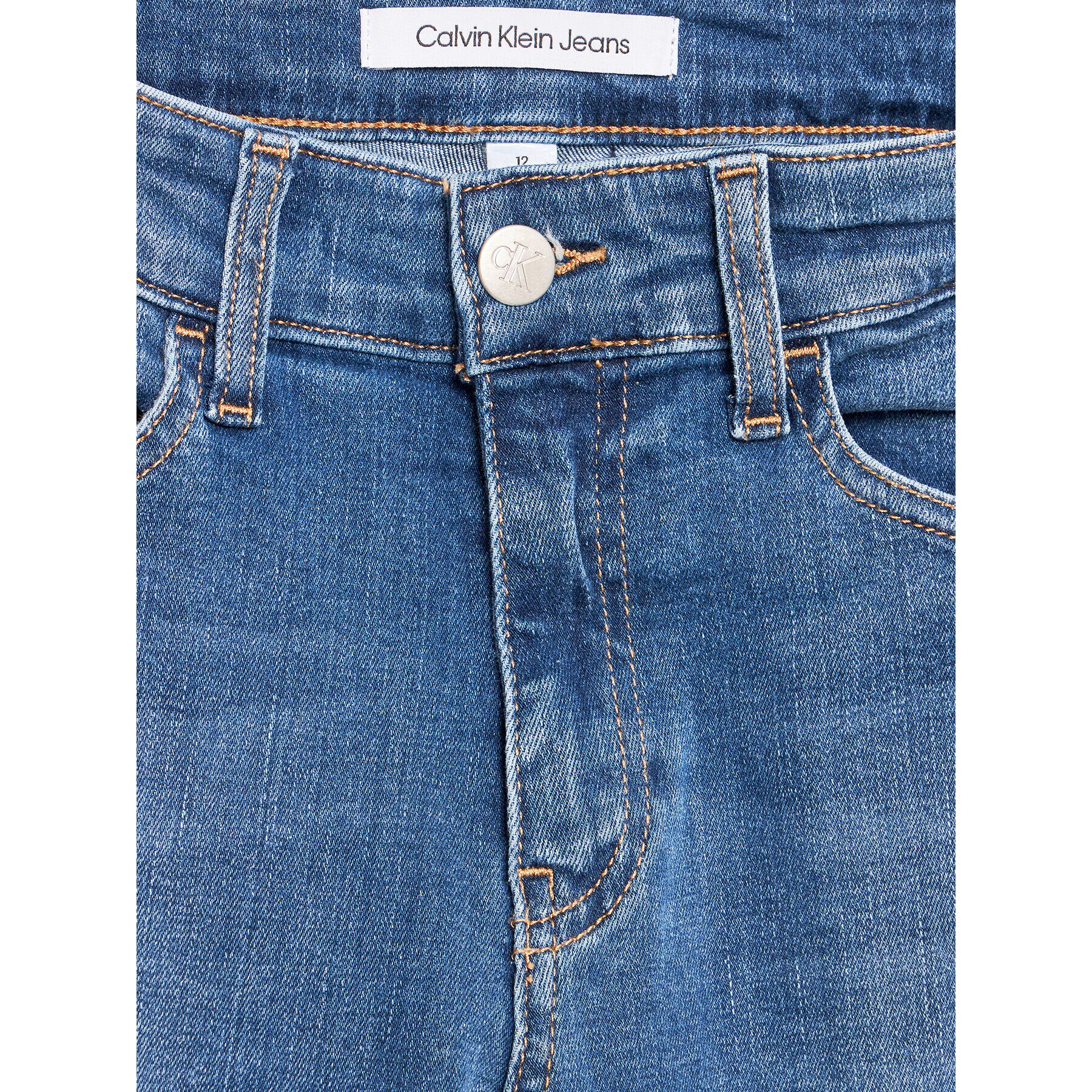 Calvin Klein Jeans Blugi IB0IB01586 Albastru Slim Fit - Pled.ro