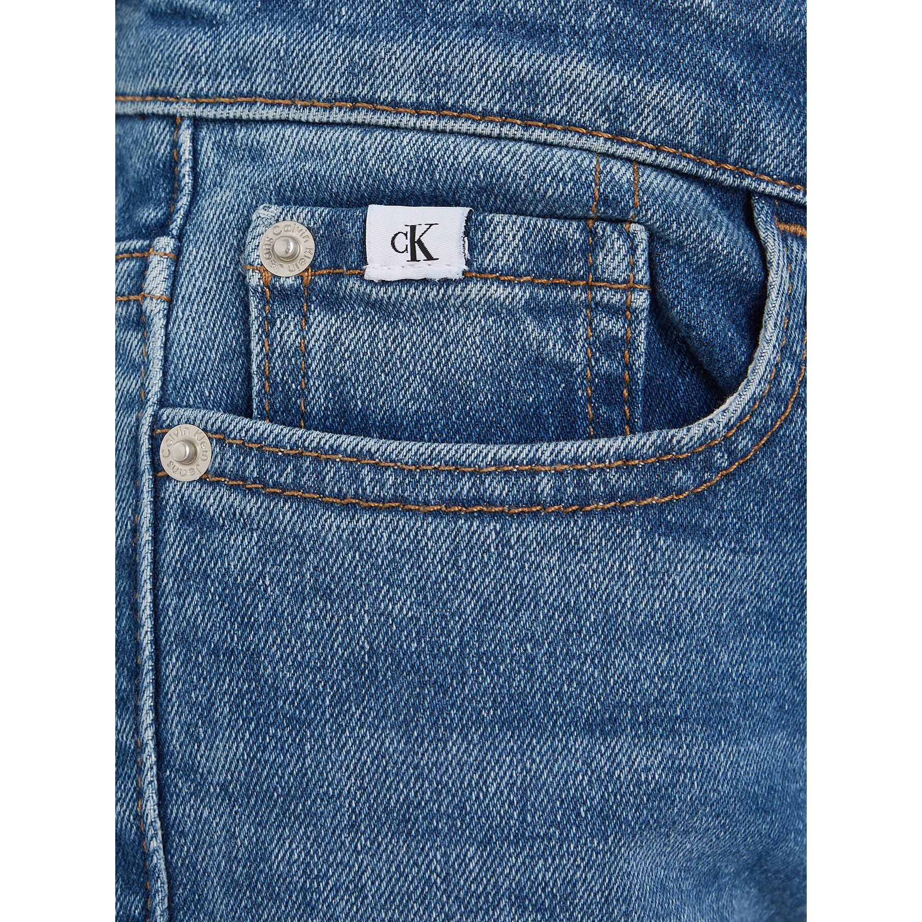 Calvin Klein Jeans Blugi IB0IB01716 Albastru Slim Fit - Pled.ro