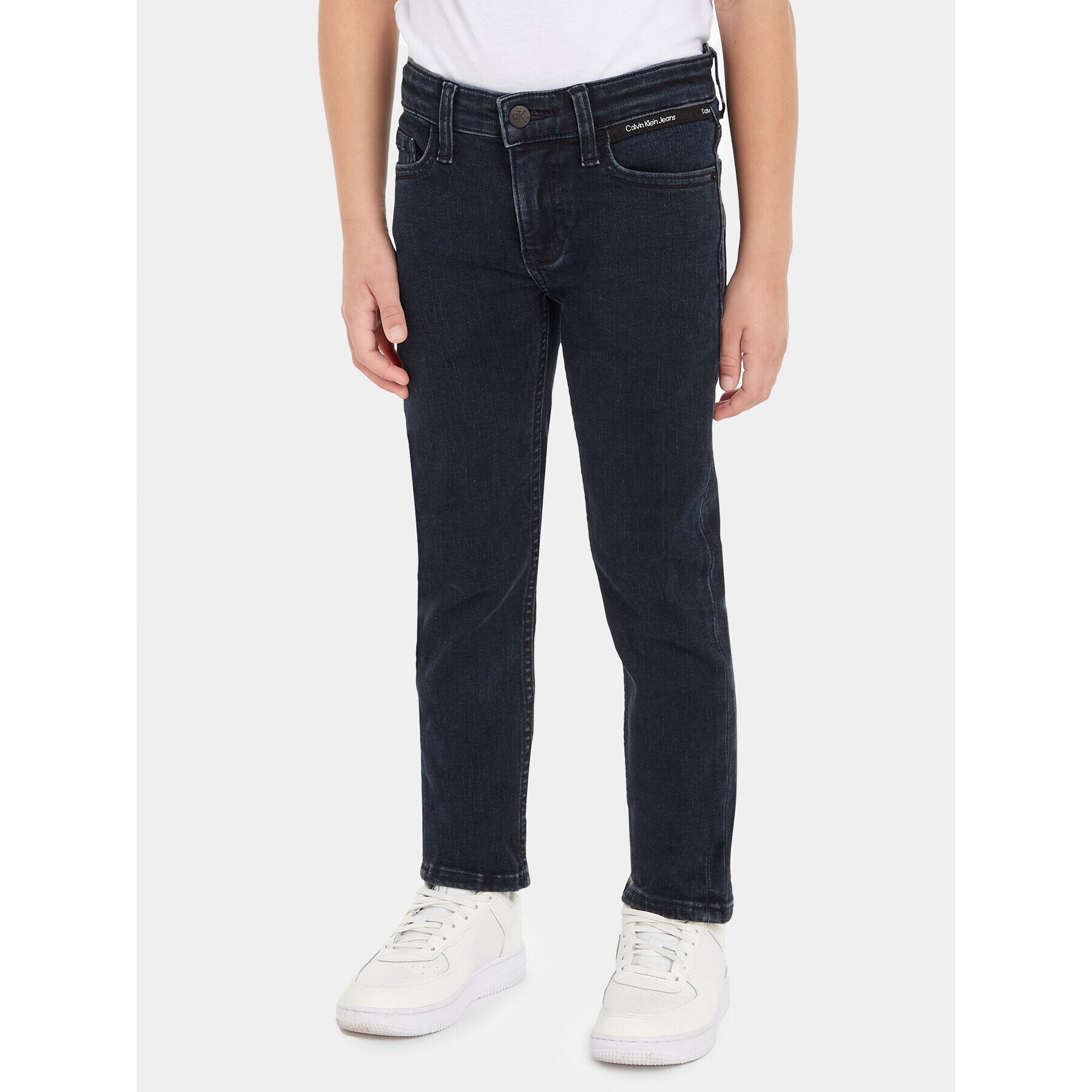 Calvin Klein Jeans Blugi IB0IB01789 Bleumarin Slim Fit - Pled.ro