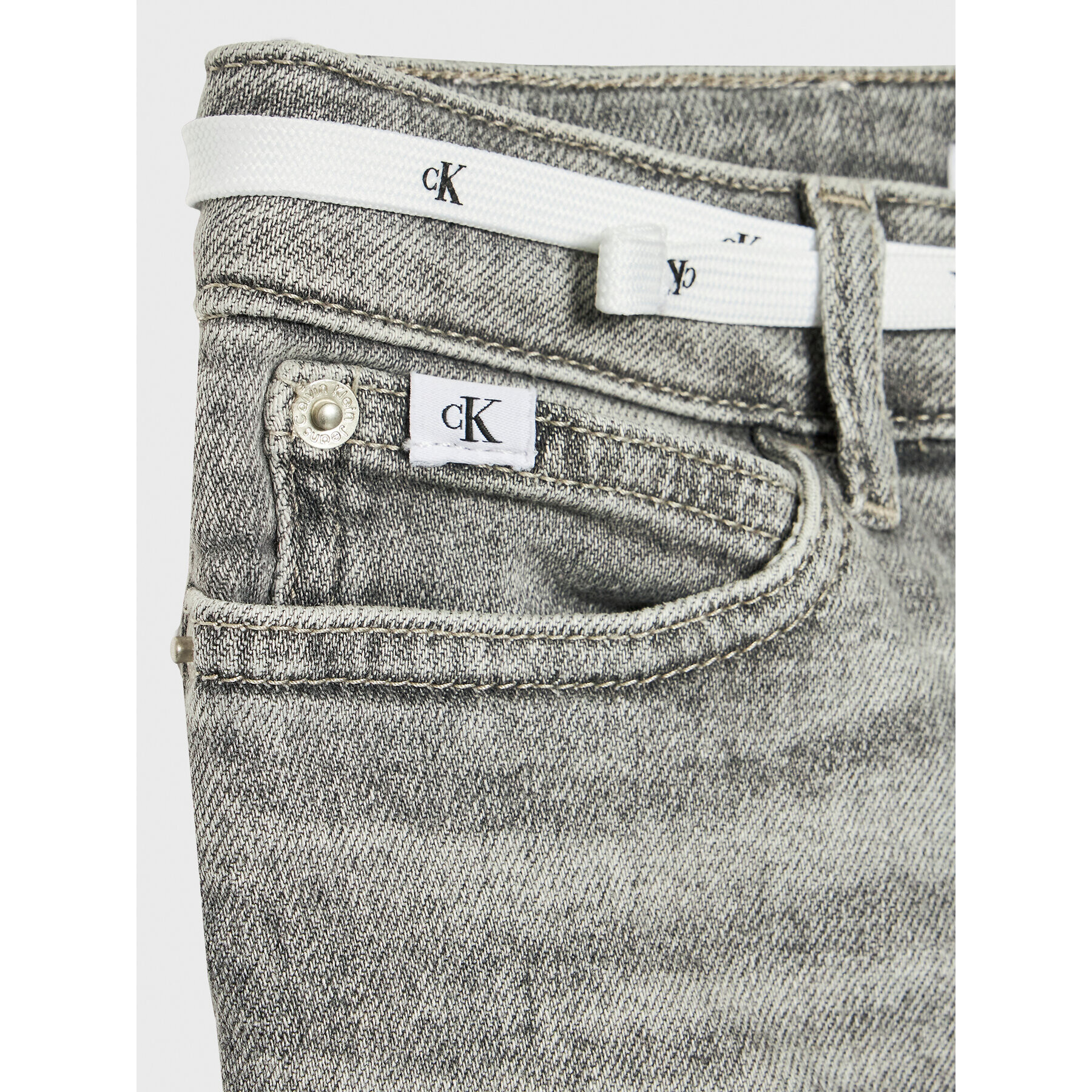 Calvin Klein Jeans Blugi IG0IG01683 Gri Skinny Fit - Pled.ro