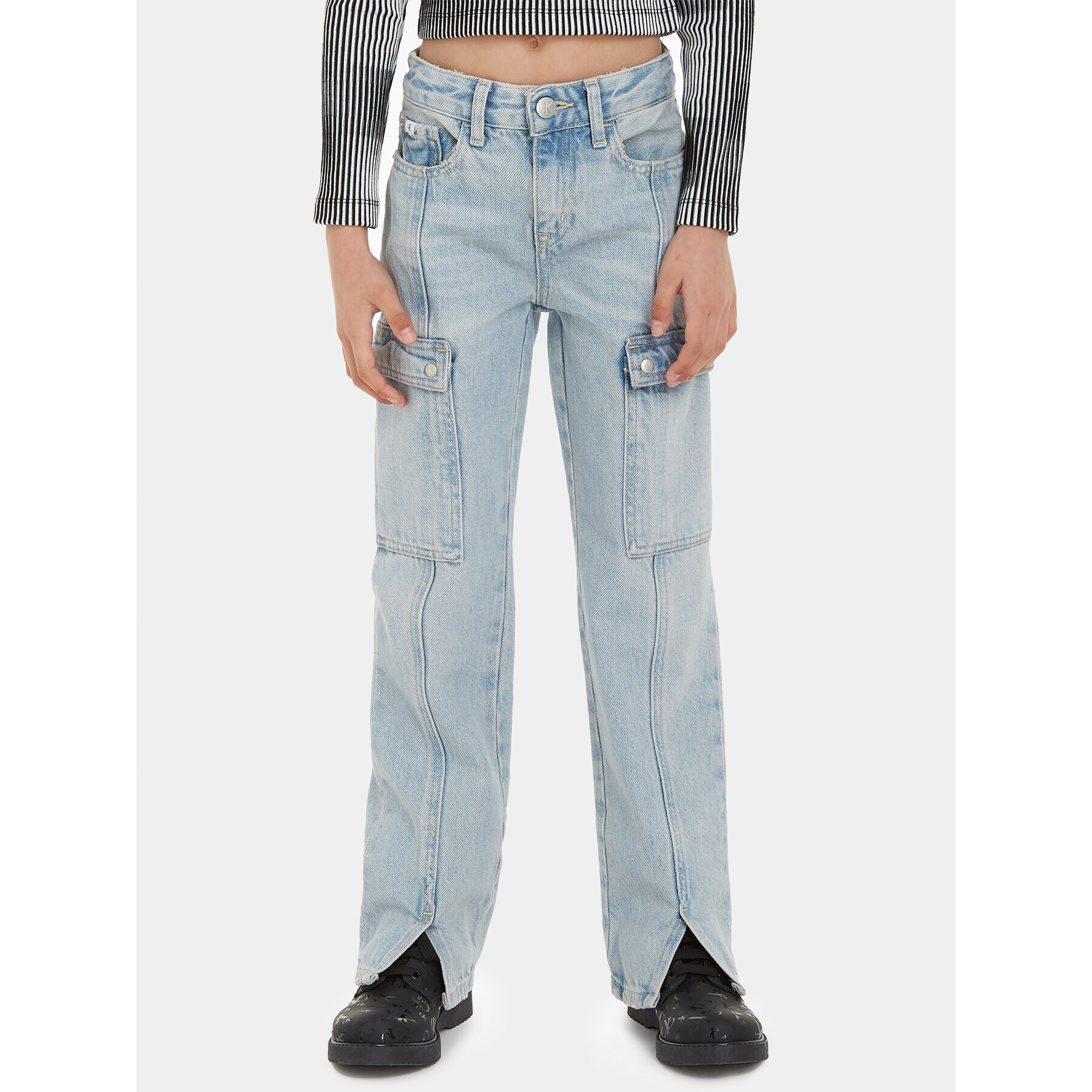 Calvin Klein Jeans Blugi IG0IG02365 Albastru Straight Fit - Pled.ro