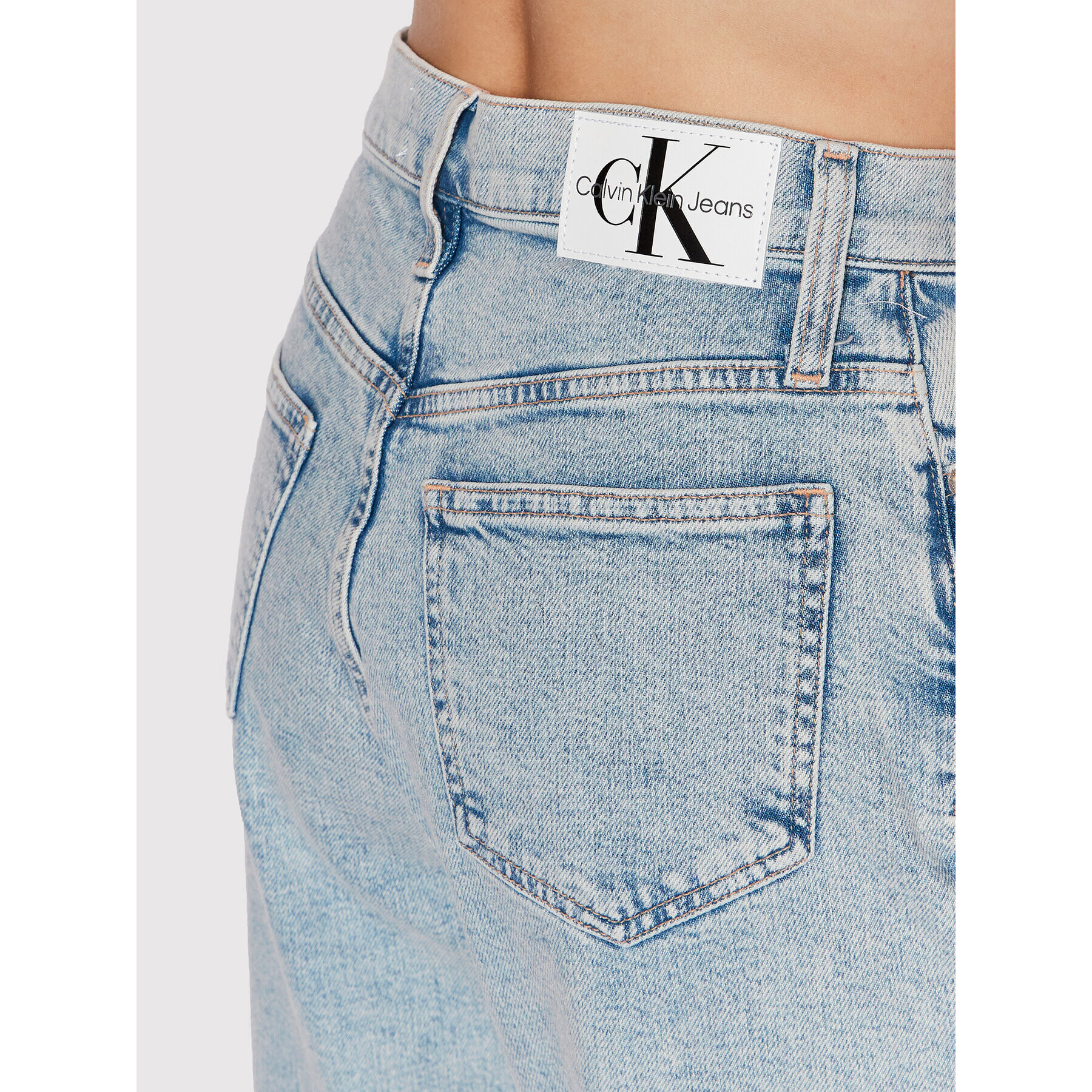 Calvin Klein Jeans Blugi J20J217830 Albastru Mom Fit - Pled.ro