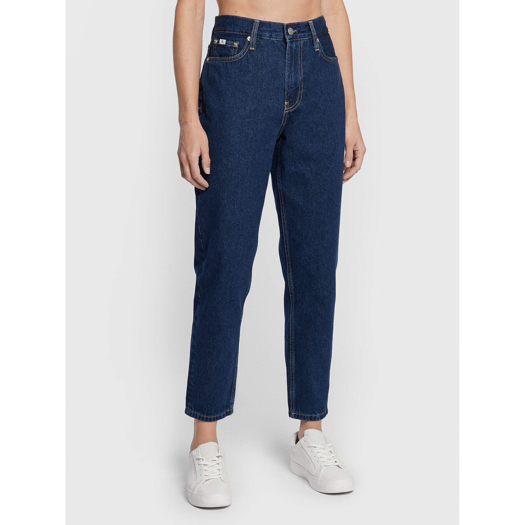 Calvin Klein Jeans Blugi J20J220116 Albastru Mom Fit - Pled.ro