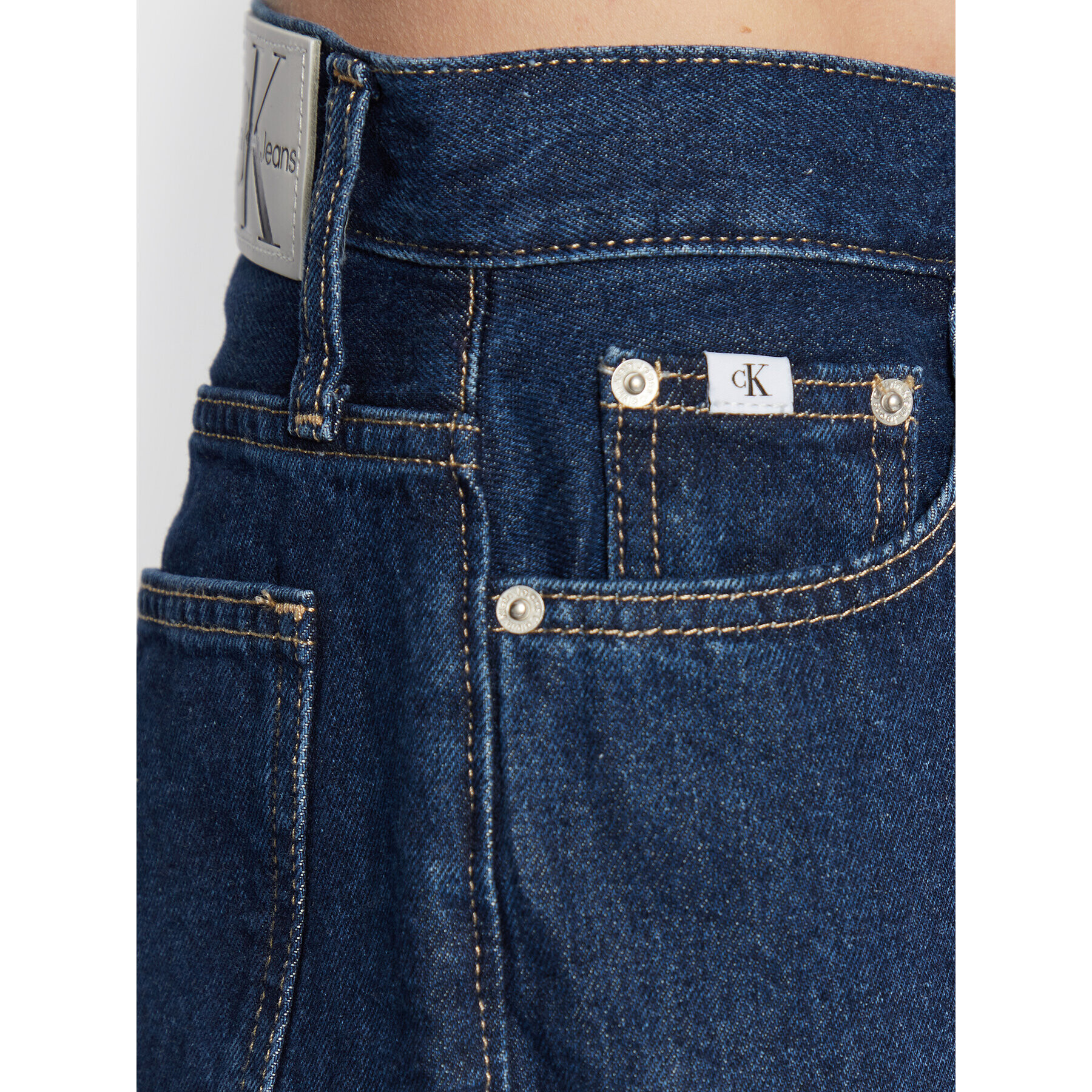 Calvin Klein Jeans Blugi J20J220116 Albastru Mom Fit - Pled.ro