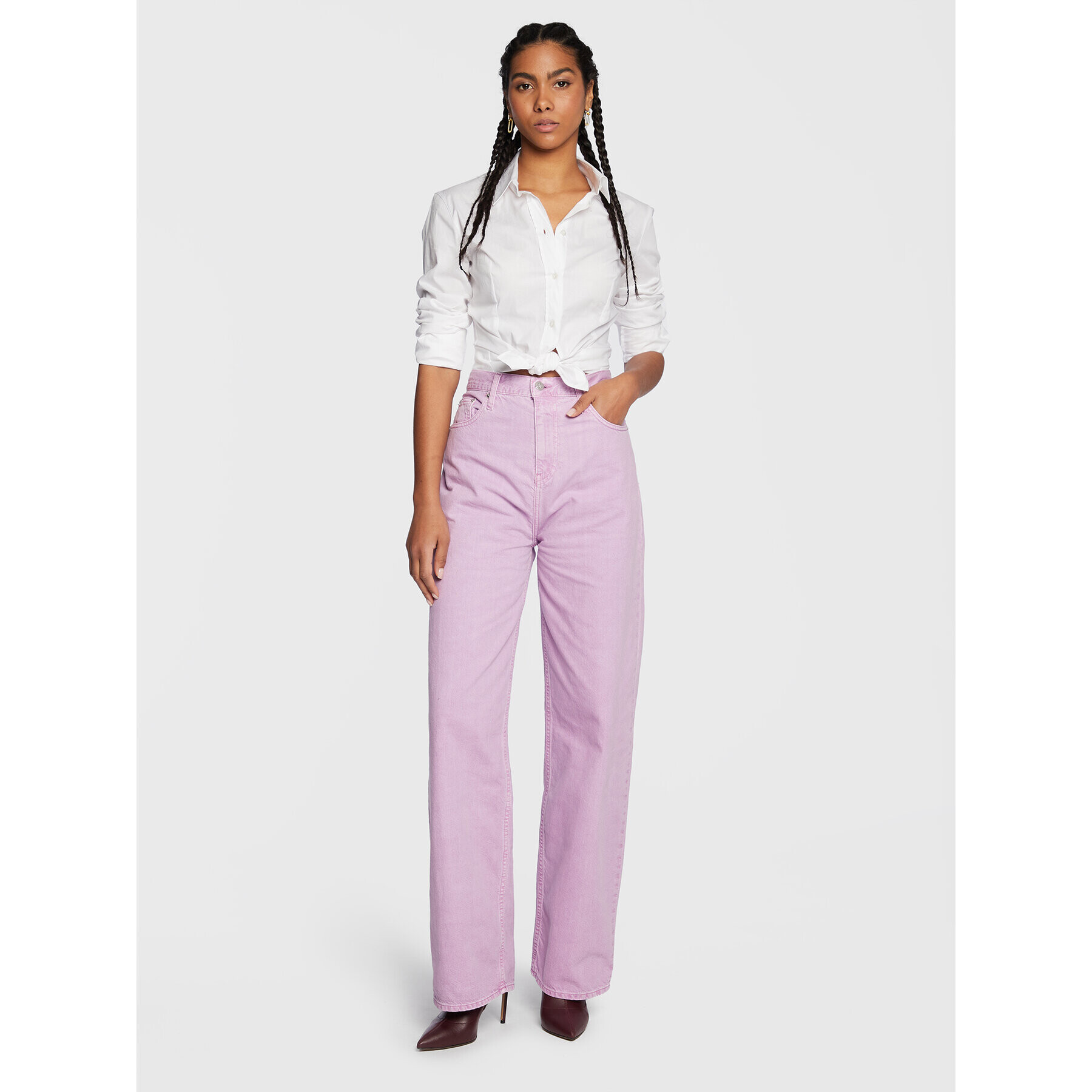 Calvin Klein Jeans Blugi J20J220182 Violet Relaxed Fit - Pled.ro