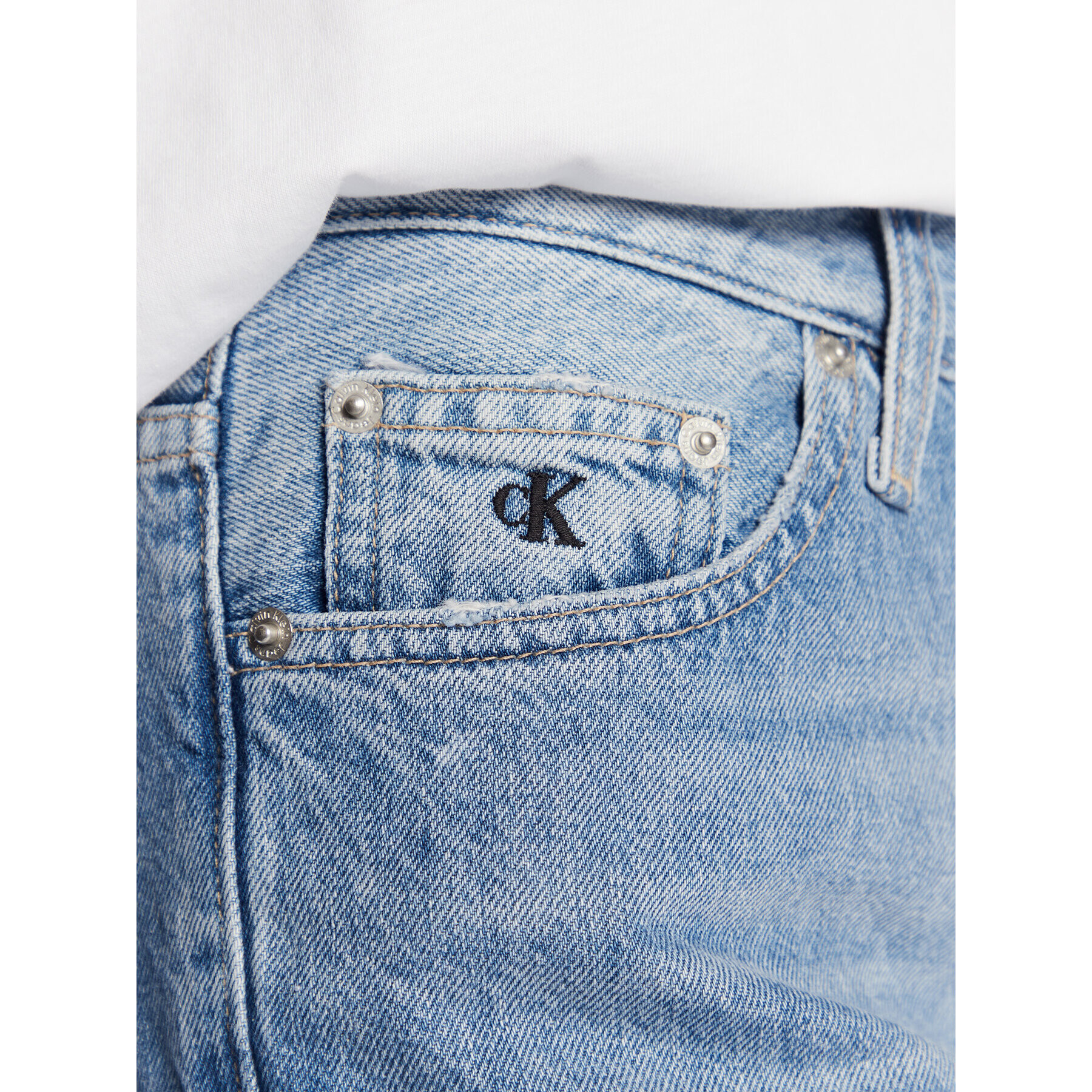 Calvin Klein Jeans Blugi J20J220195 Albastru Regular Fit - Pled.ro