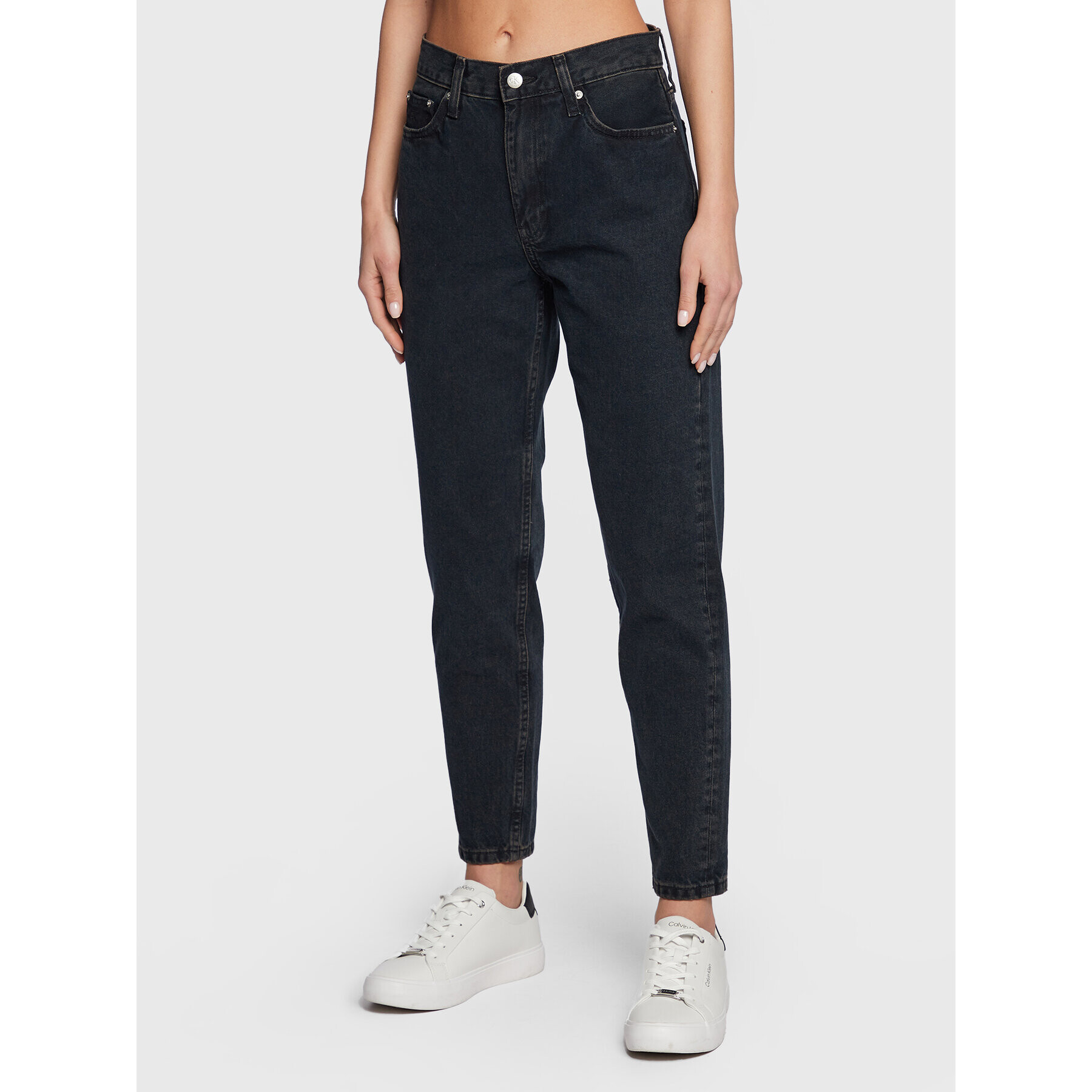 Calvin Klein Jeans Blugi J20J220203 Negru Mom Fit - Pled.ro