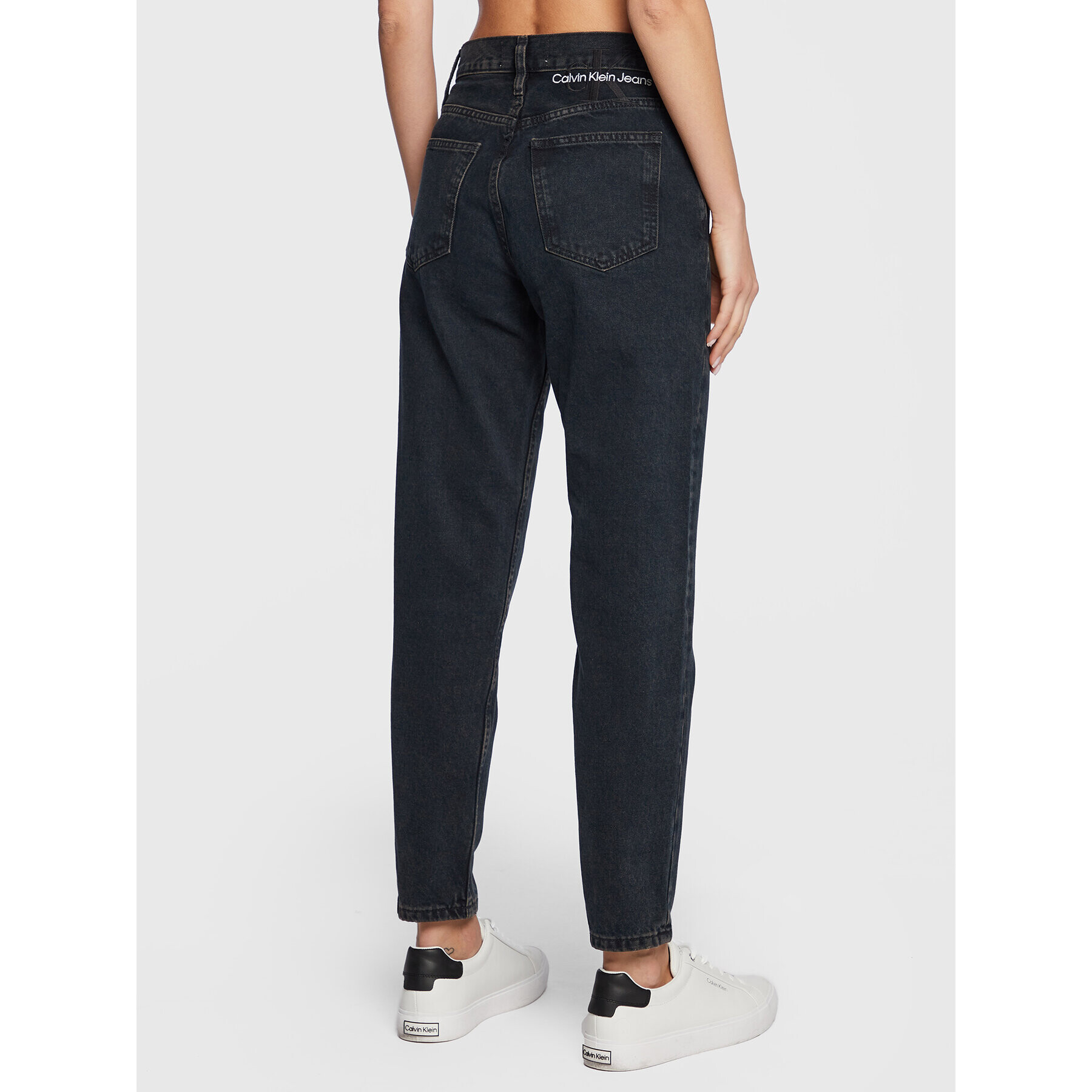 Calvin Klein Jeans Blugi J20J220203 Negru Mom Fit - Pled.ro