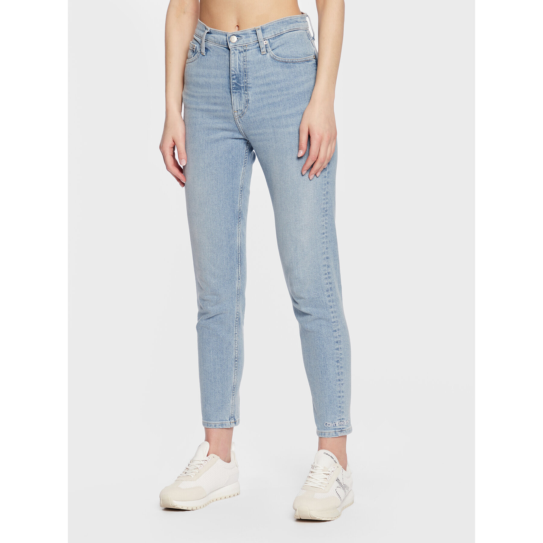 Calvin Klein Jeans Blugi J20J220205 Albastru Mom Fit - Pled.ro