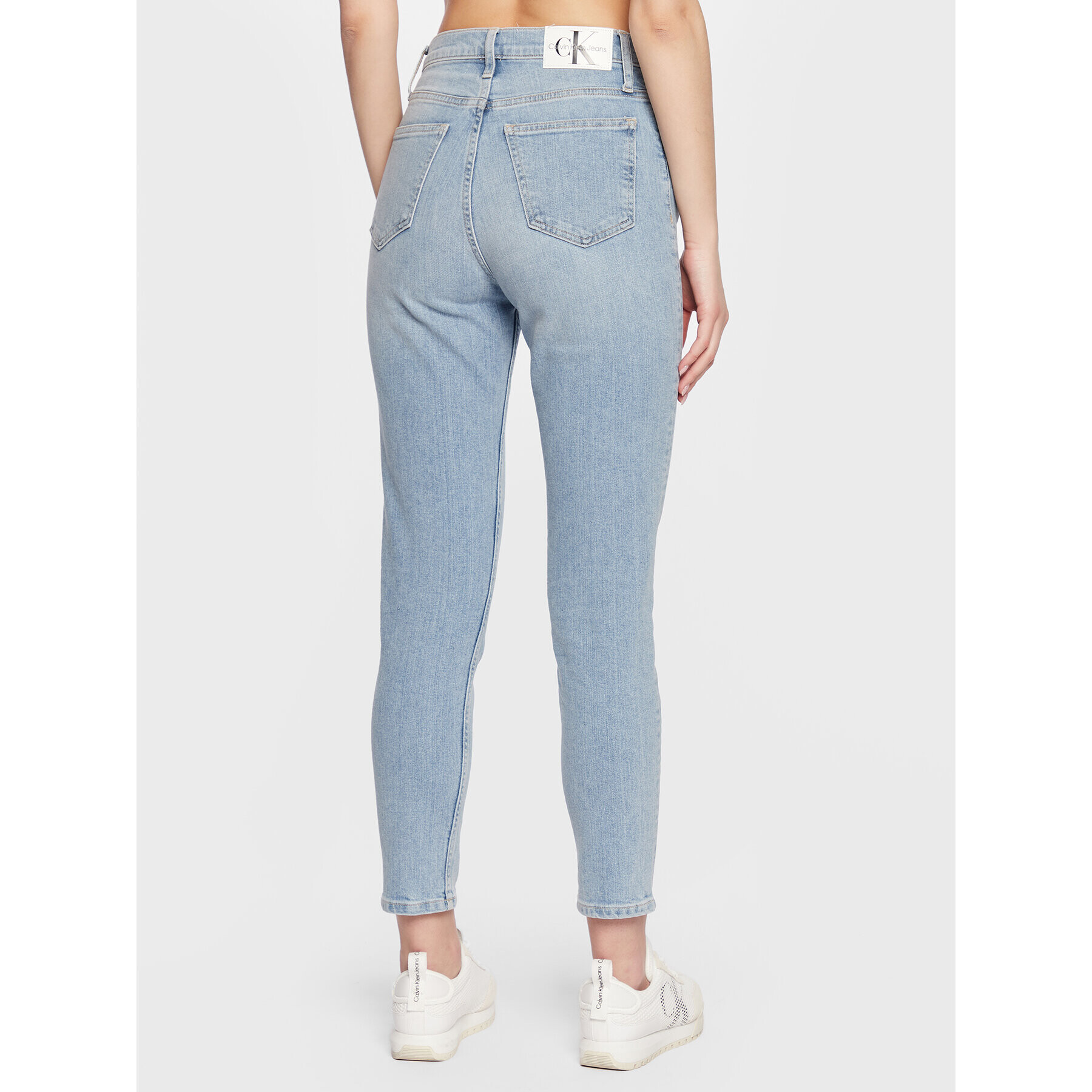 Calvin Klein Jeans Blugi J20J220205 Albastru Mom Fit - Pled.ro