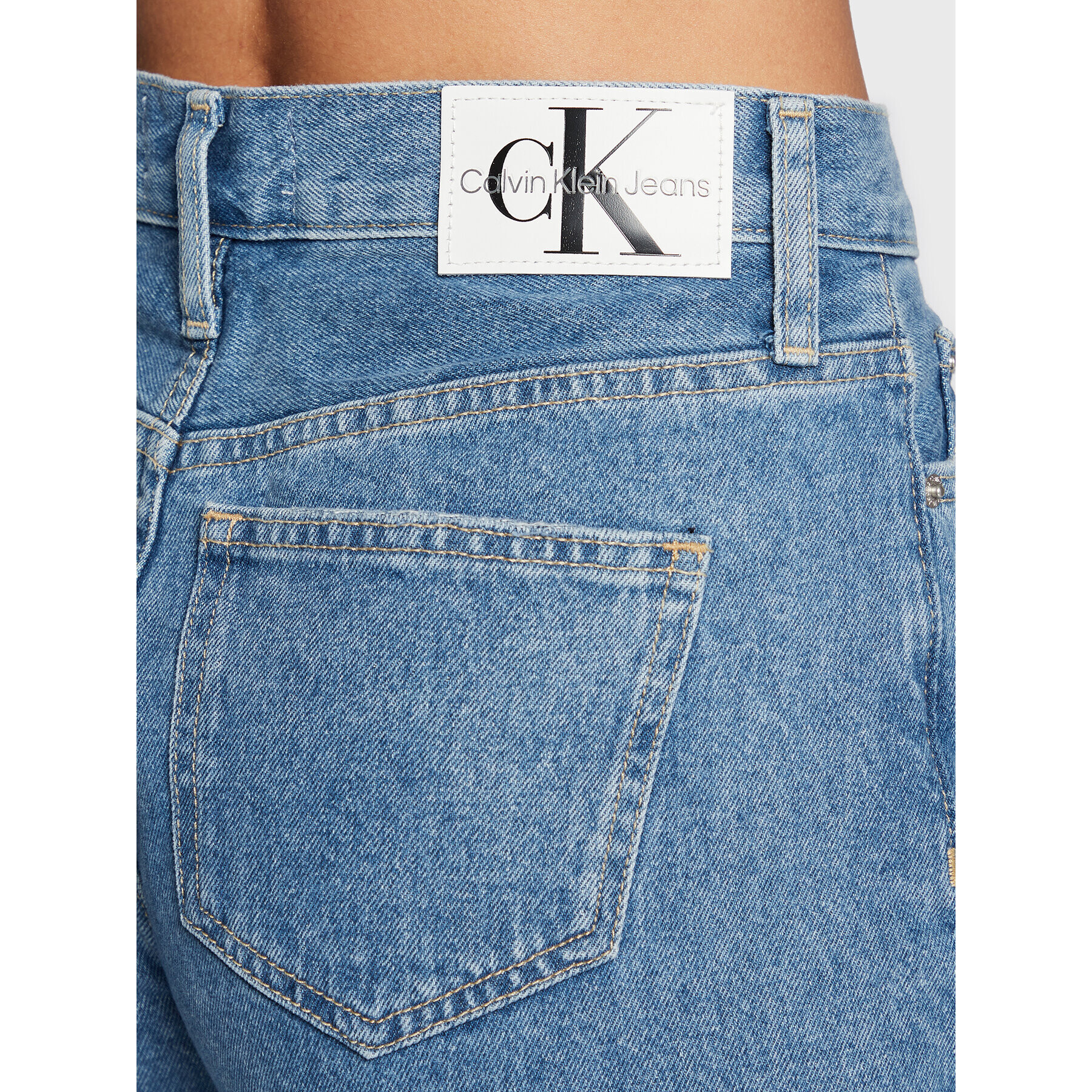 Calvin Klein Jeans Blugi J20J220209 Albastru Straight Leg - Pled.ro