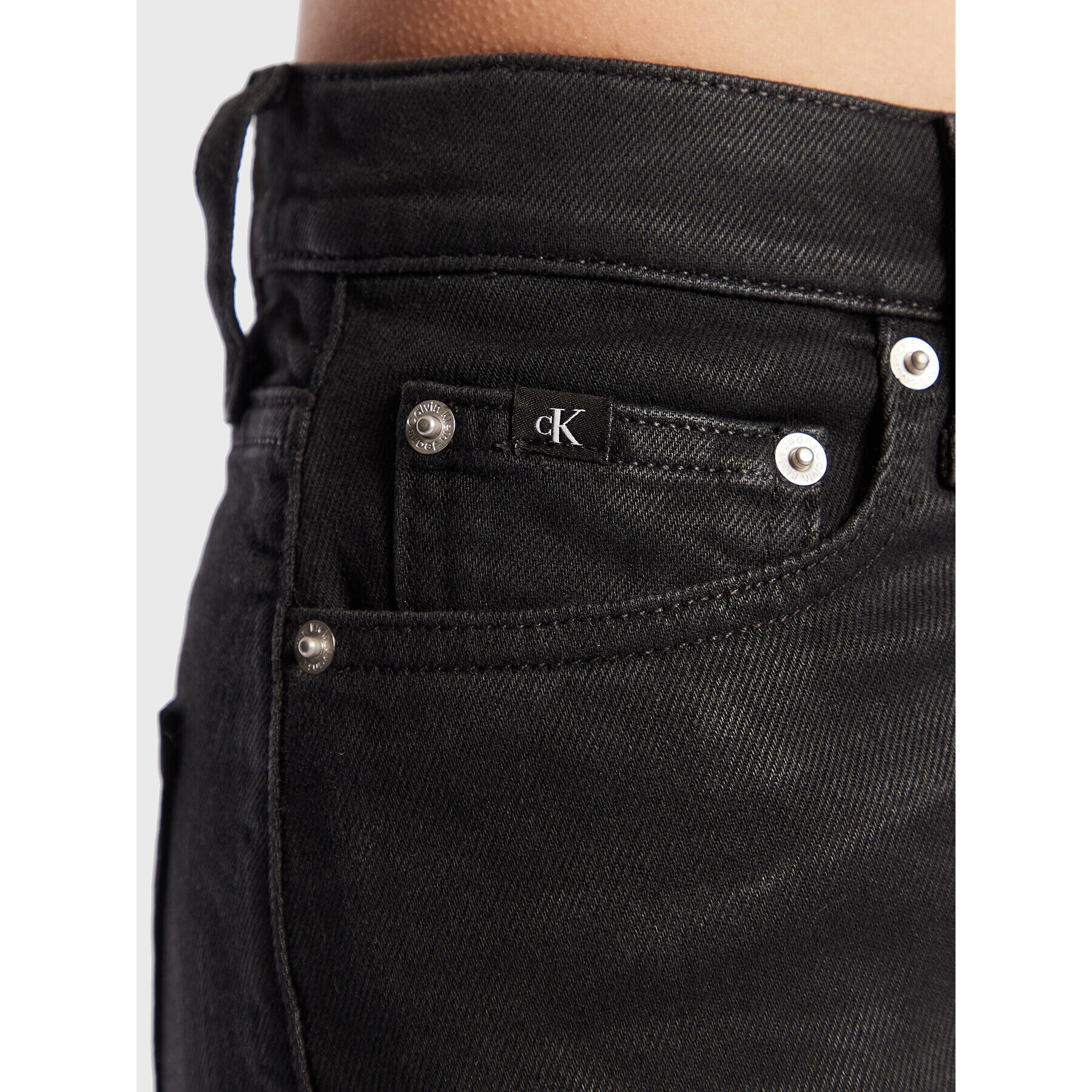 Calvin Klein Jeans Blugi J20J220211 Negru Regular Fit - Pled.ro