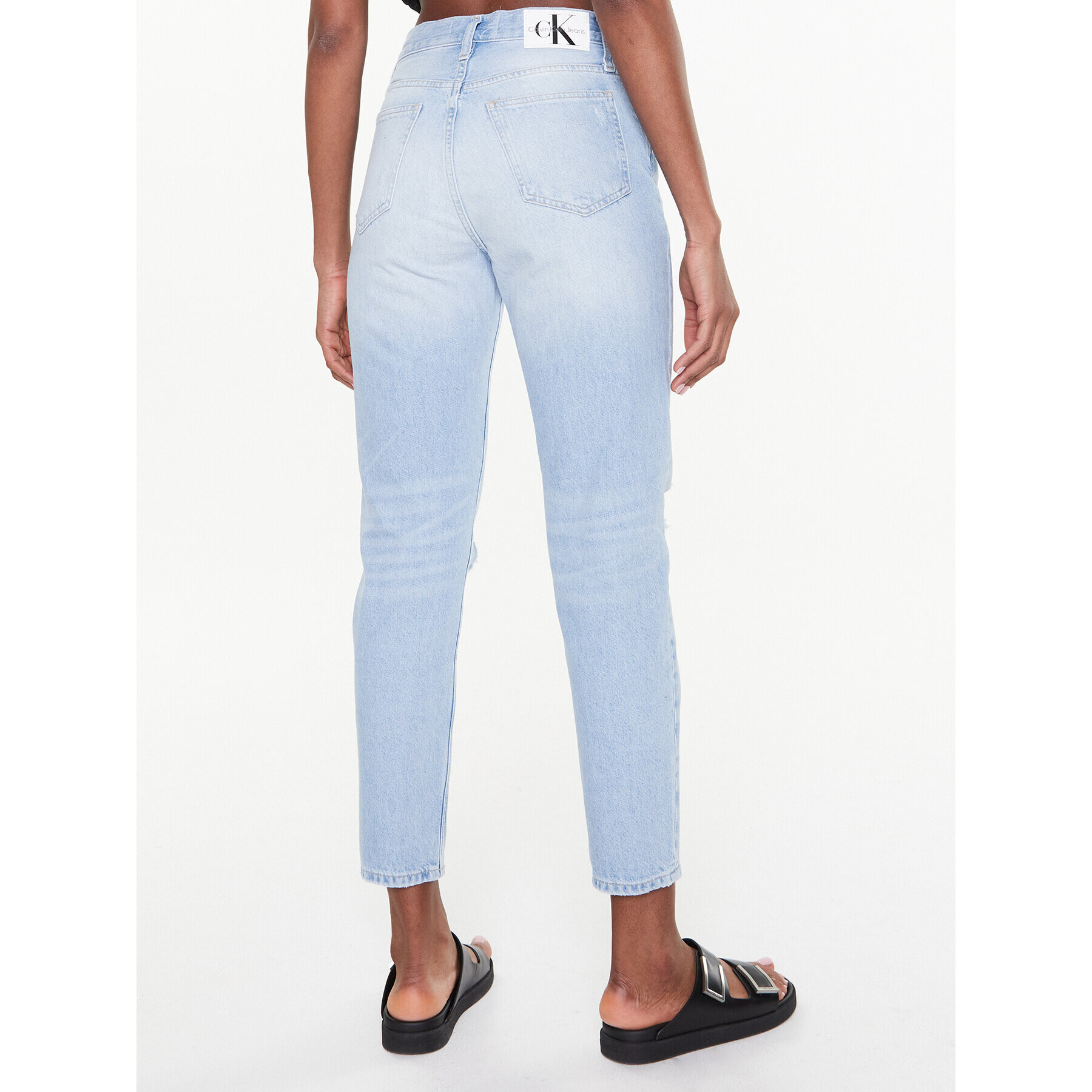 Calvin Klein Jeans Blugi J20J220610 Albastru Mom Fit - Pled.ro