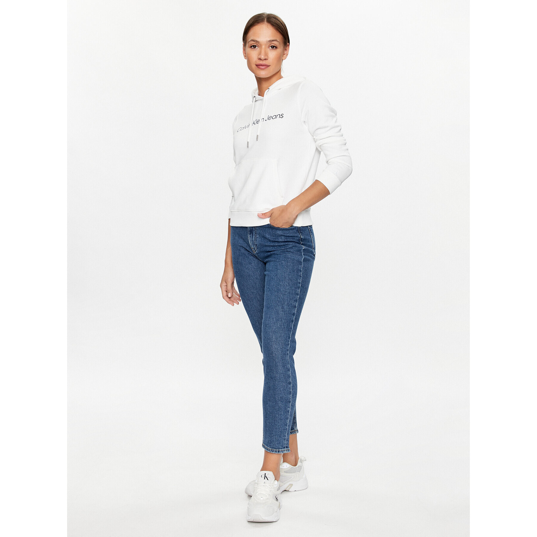 Calvin Klein Jeans Blugi J20J221249 Albastru Mom Fit - Pled.ro