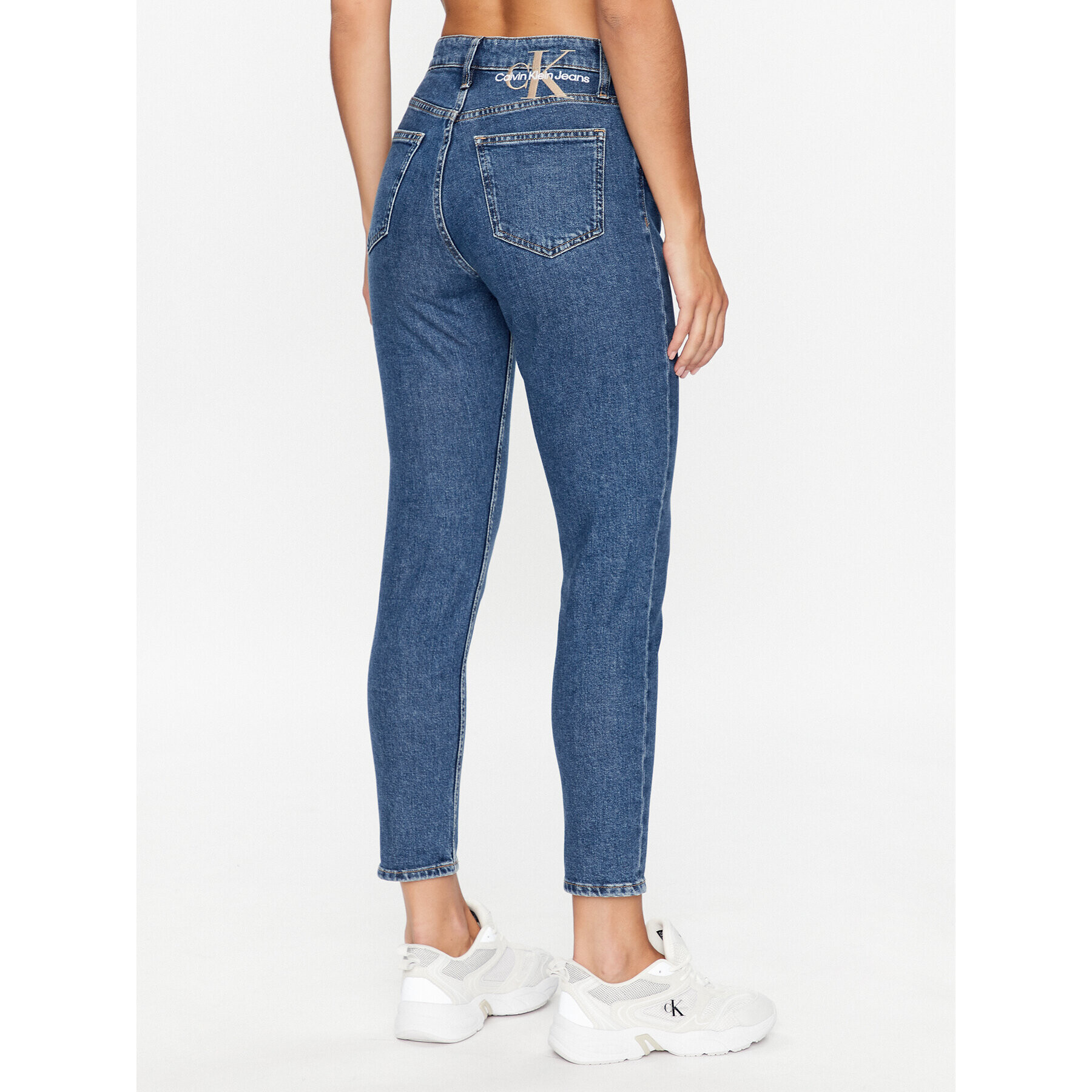 Calvin Klein Jeans Blugi J20J221249 Albastru Mom Fit - Pled.ro