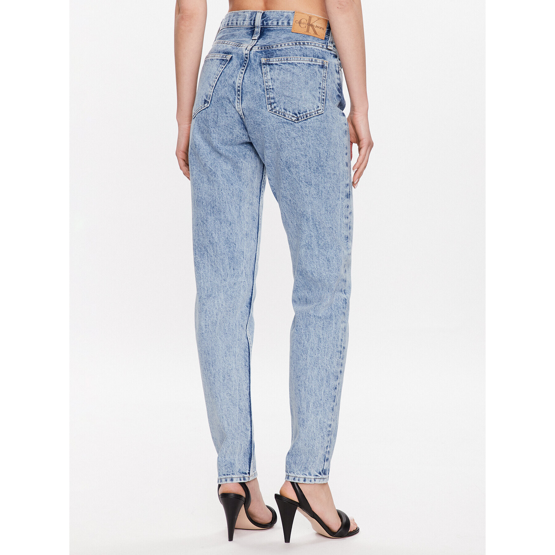 Calvin Klein Jeans Blugi J20J221443 Albastru Mom Fit - Pled.ro