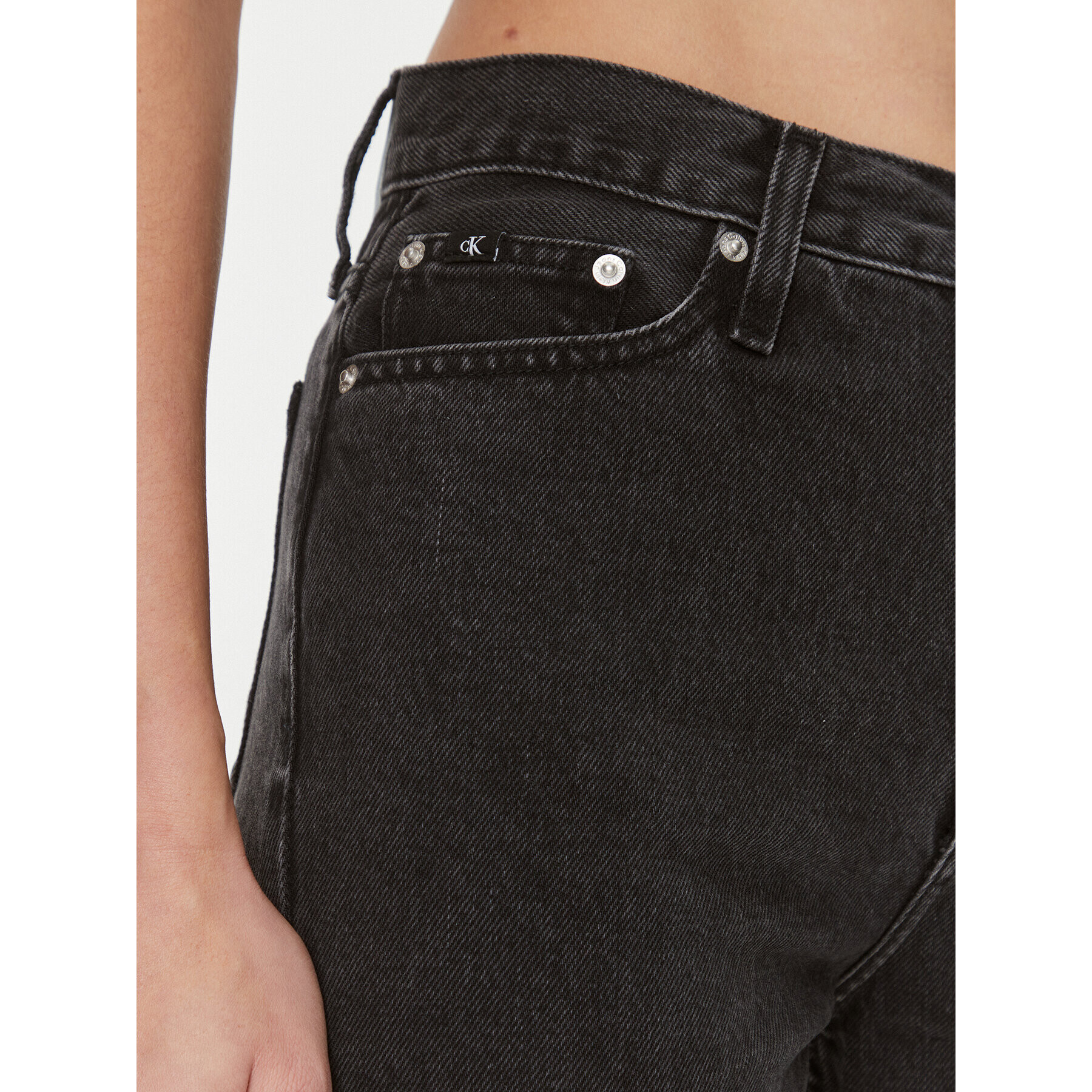 Calvin Klein Jeans Blugi J20J222150 Negru Mom Fit - Pled.ro