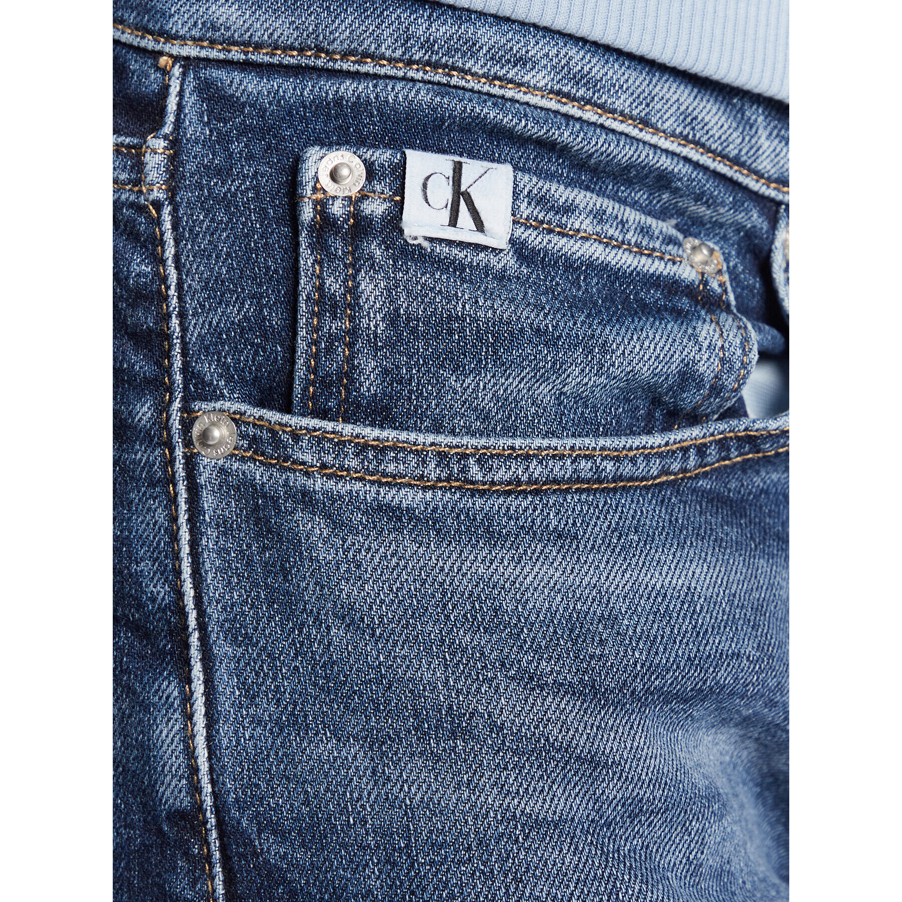 Calvin Klein Jeans Blugi J30J322803 Albastru Slim Taper Fit - Pled.ro