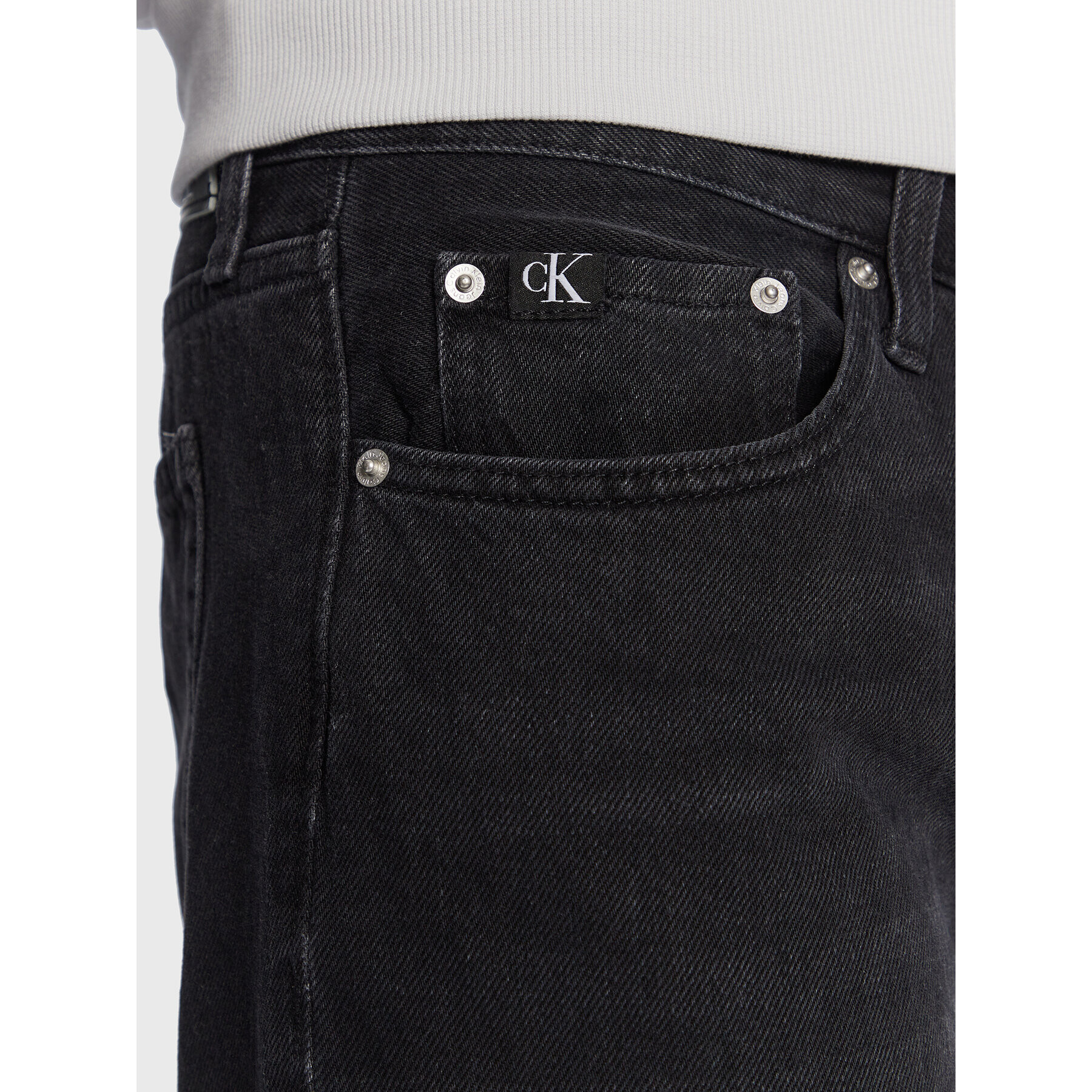 Calvin Klein Jeans Blugi J30J322821 Negru Regular Fit - Pled.ro