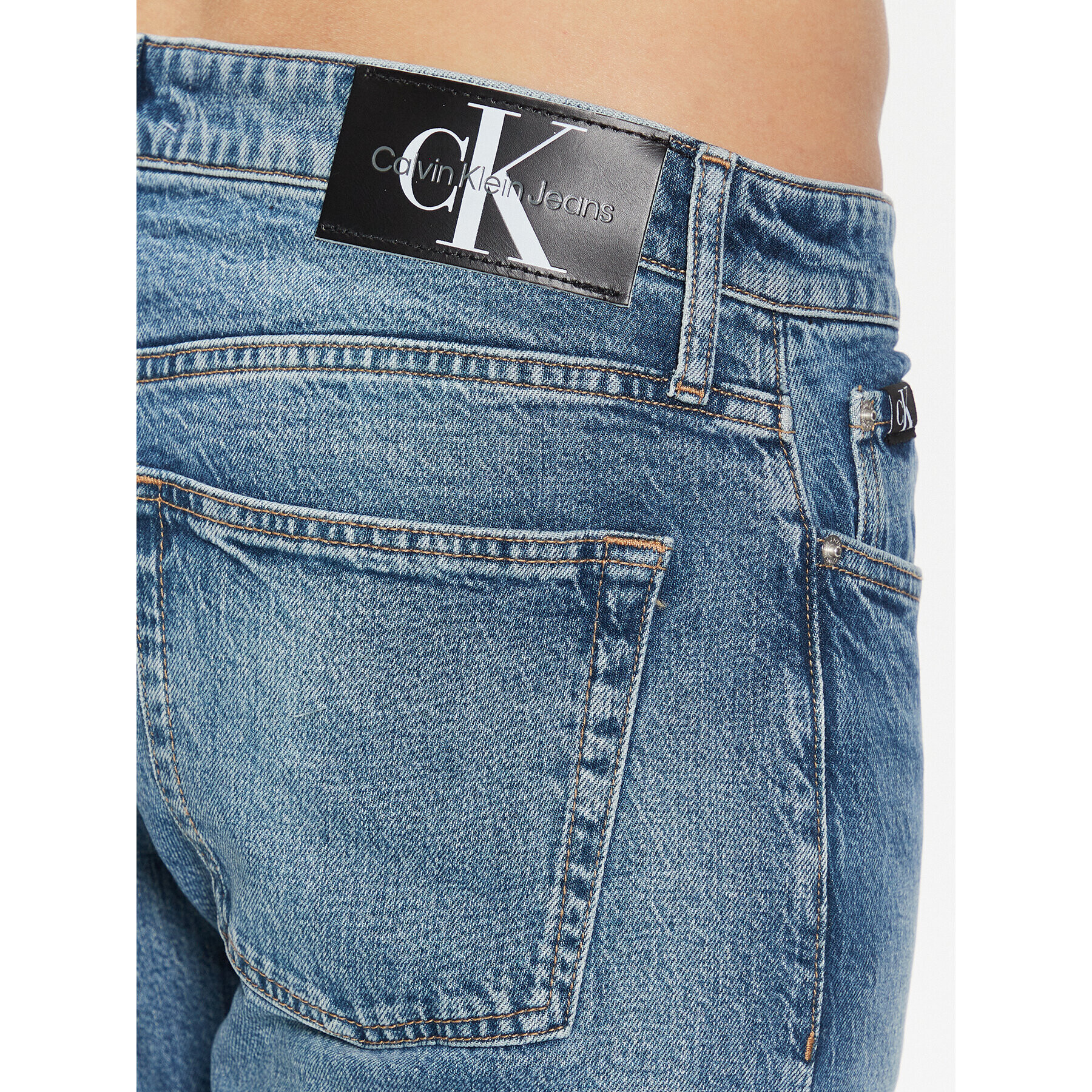 Calvin Klein Jeans Blugi J30J323371 Albastru Slim Fit - Pled.ro