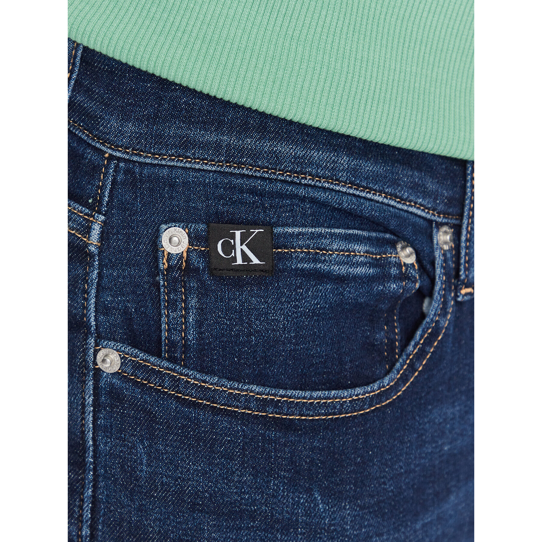 Calvin Klein Jeans Blugi J30J323384 Bleumarin Slim Fit - Pled.ro