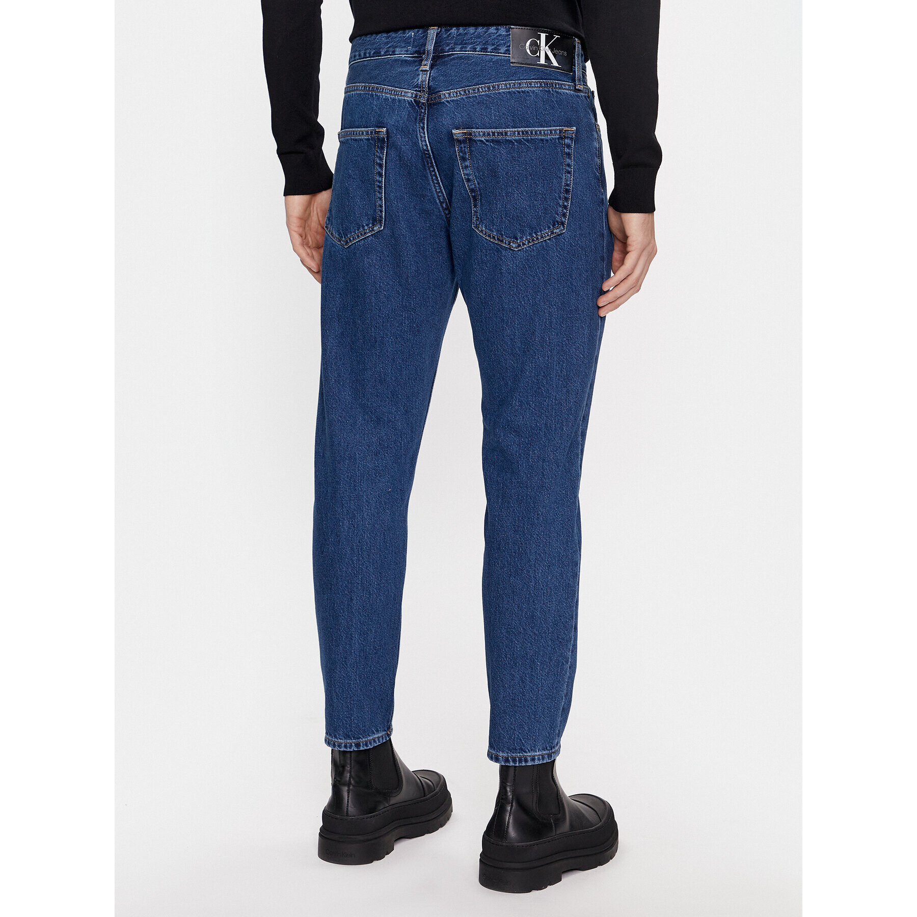 Calvin Klein Jeans Blugi J30J323692 Albastru Relaxed Fit - Pled.ro