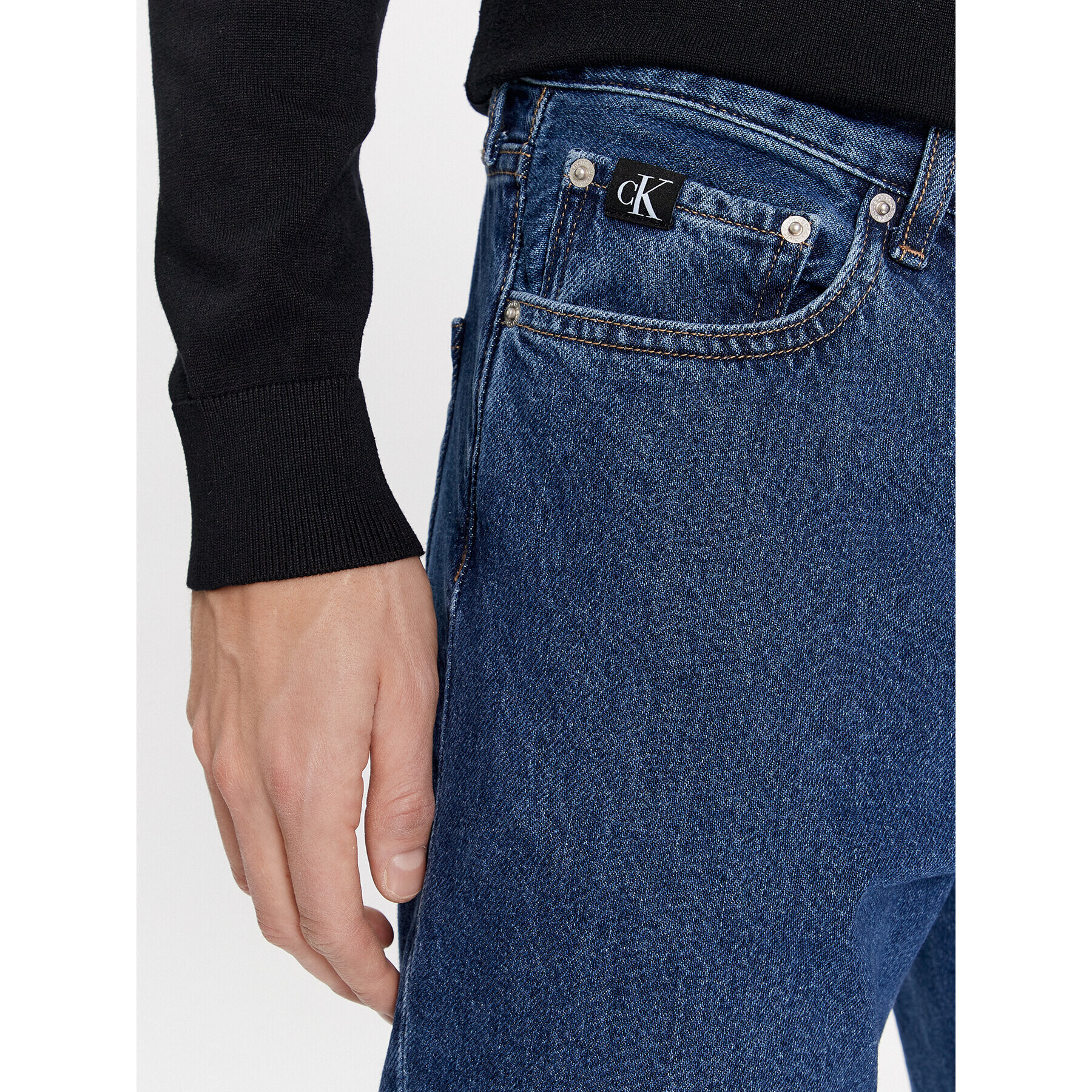 Calvin Klein Jeans Blugi J30J323692 Albastru Relaxed Fit - Pled.ro