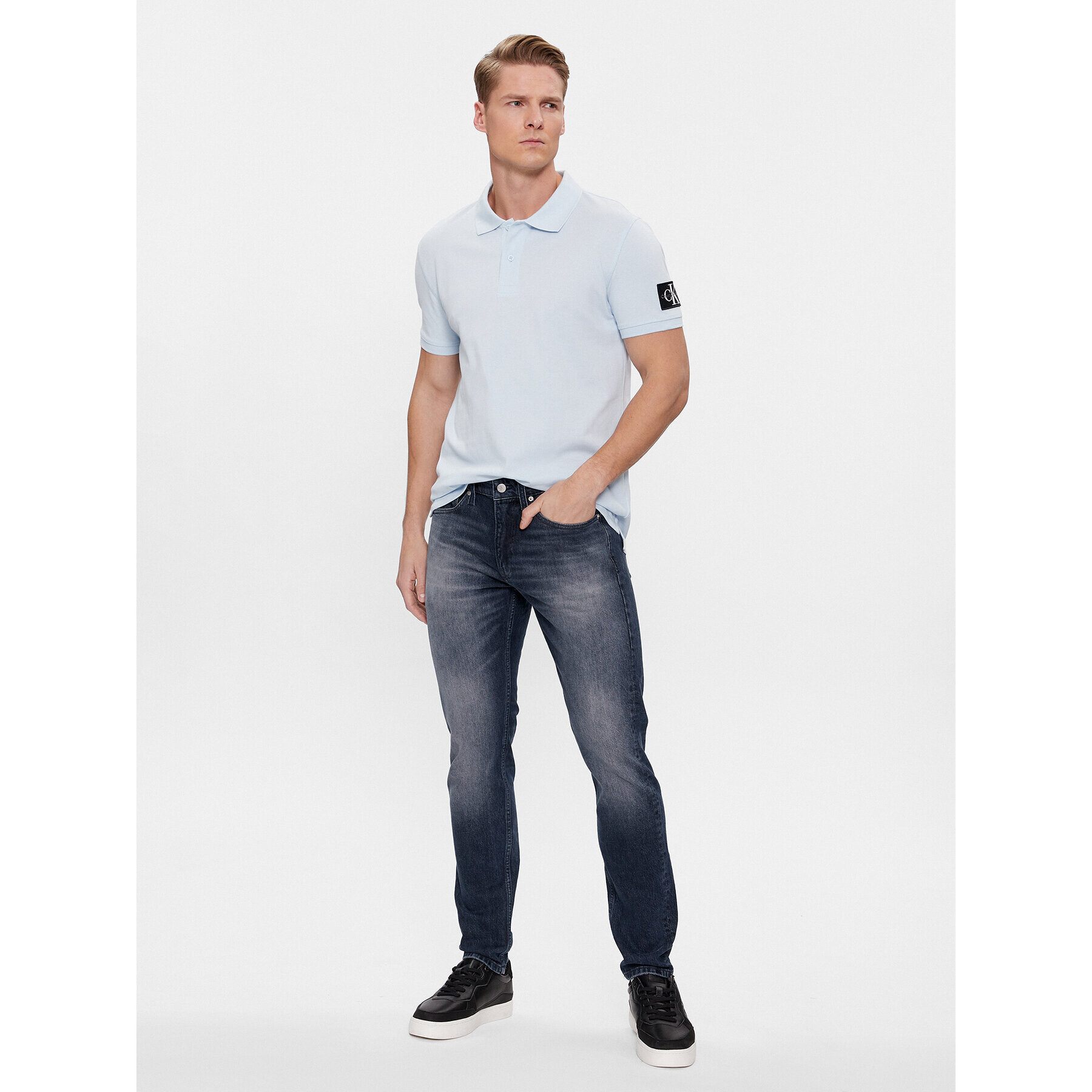 Calvin Klein Jeans Blugi J30J324189 Bleumarin Slim Fit - Pled.ro