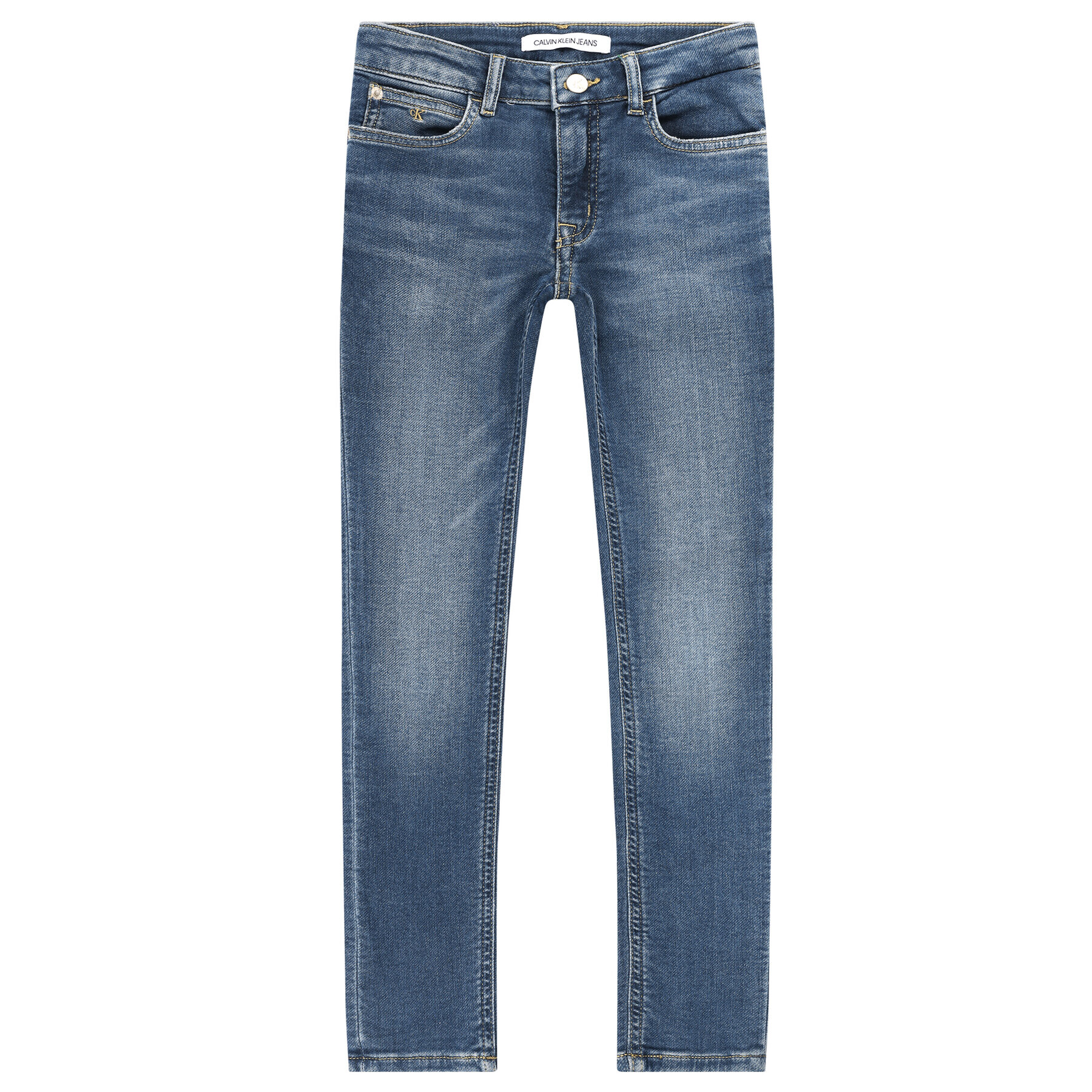 Calvin Klein Jeans Blugi MR-AT Wash IG0IG00440 Bleumarin Skinny Fit - Pled.ro