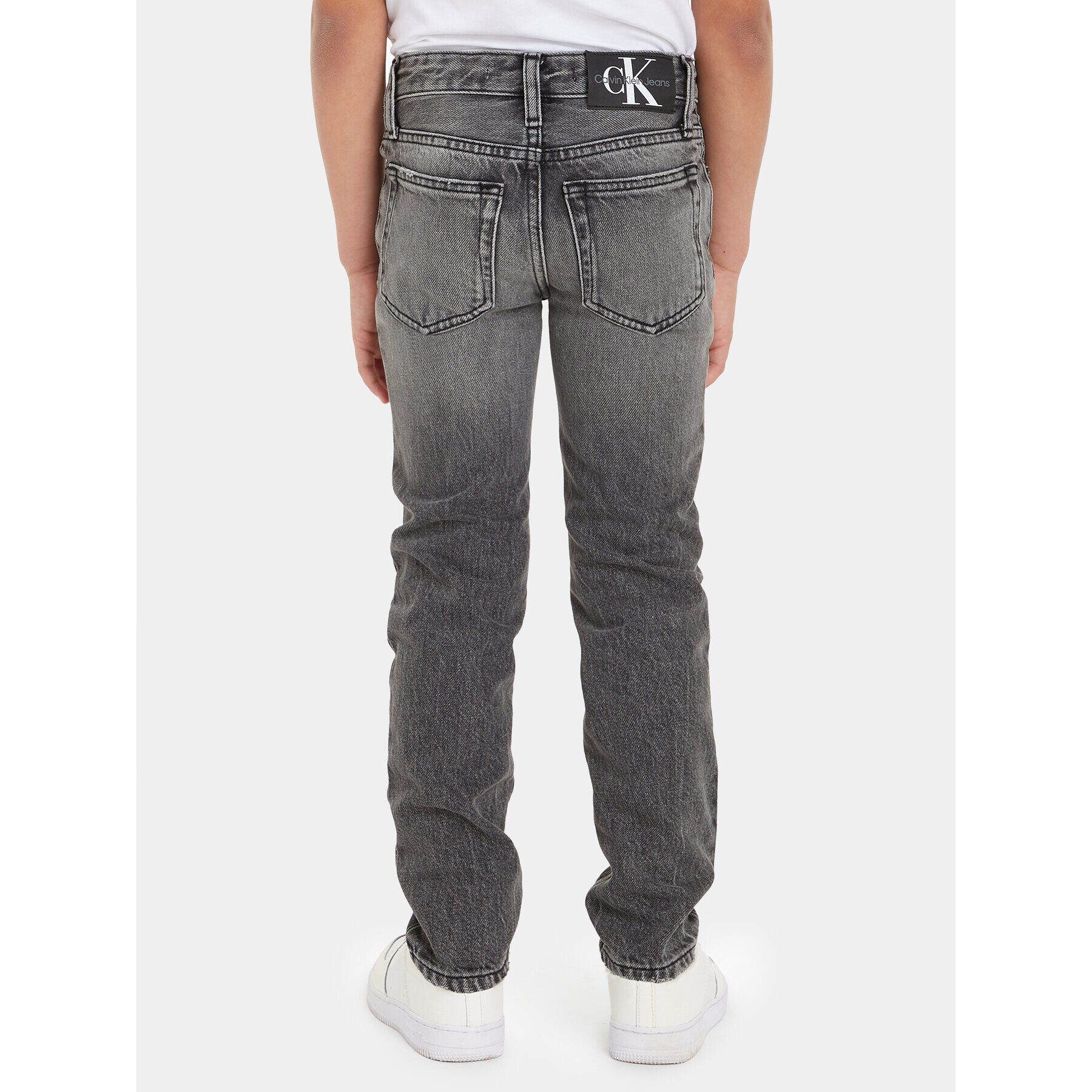 Calvin Klein Jeans Blugi Visual IB0IB01777 Gri Slim Fit - Pled.ro