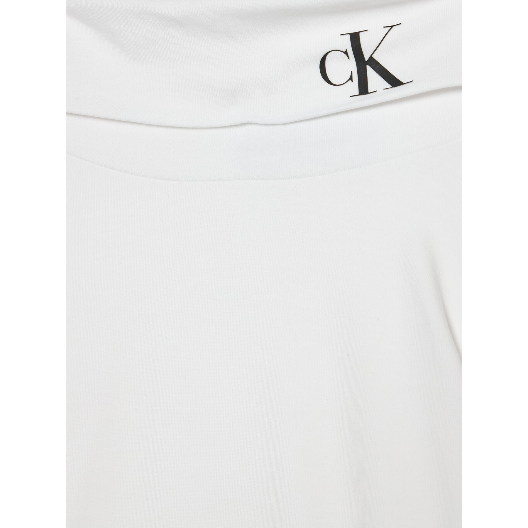 Calvin Klein Jeans Bluză cu gât Monogram IG0IG01164 Alb Slim Fit - Pled.ro